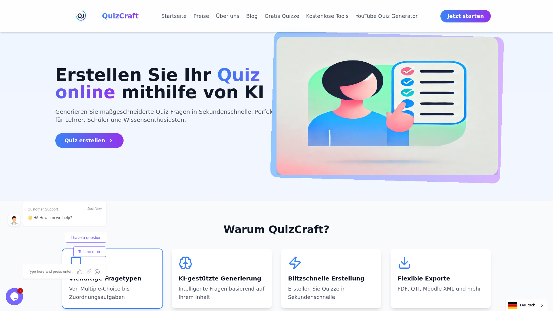 QuizCraft网页截图,QuizCraft网页快照