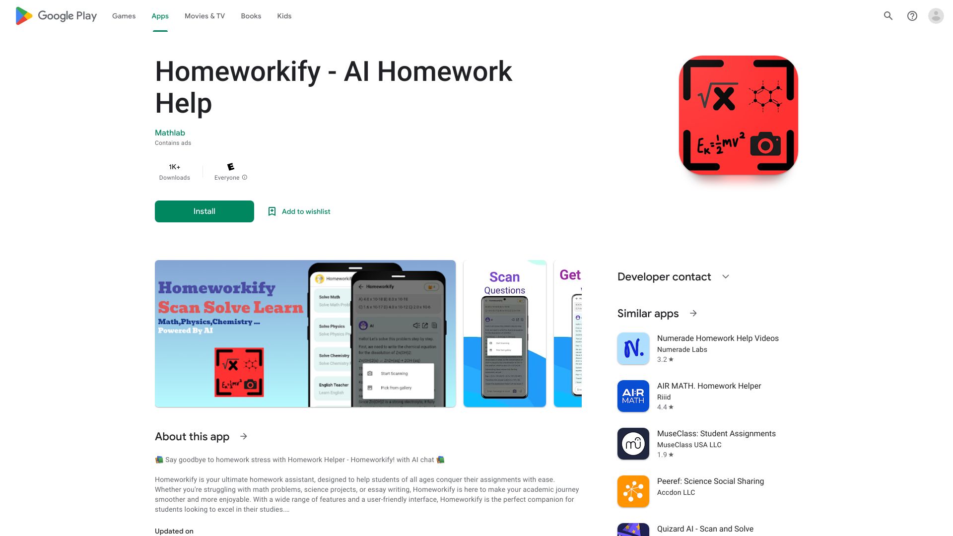 Homeworkify AI Homework Scanner & Solver网页截图,Homeworkify AI Homework Scanner & Solver网页快照