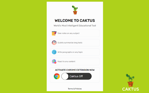 Caktus AI网页截图,Caktus AI网页快照