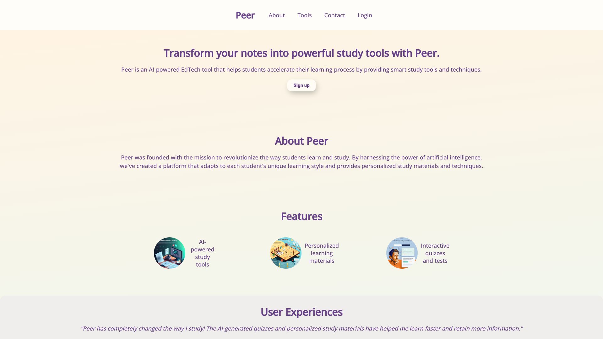 PeerAI网页截图,PeerAI网页快照