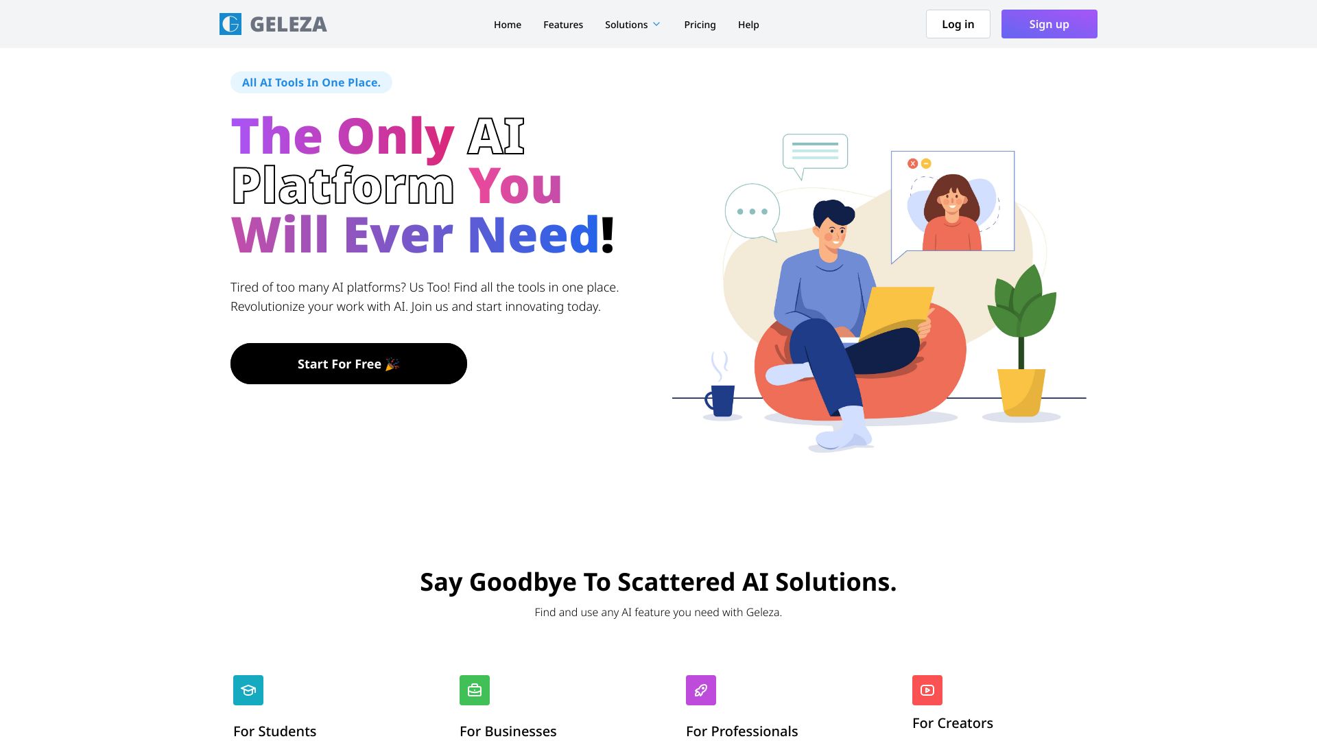 Geleza AI网页截图,Geleza AI网页快照