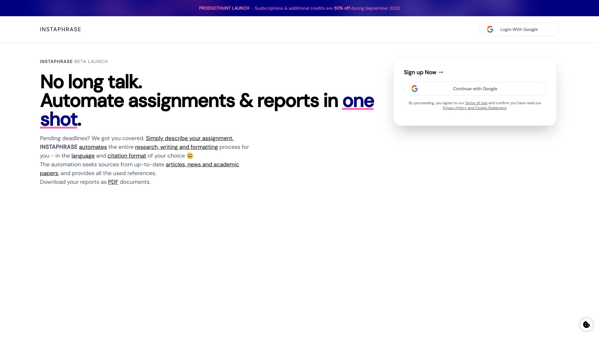 Instaphrase网页截图,Instaphrase网页快照