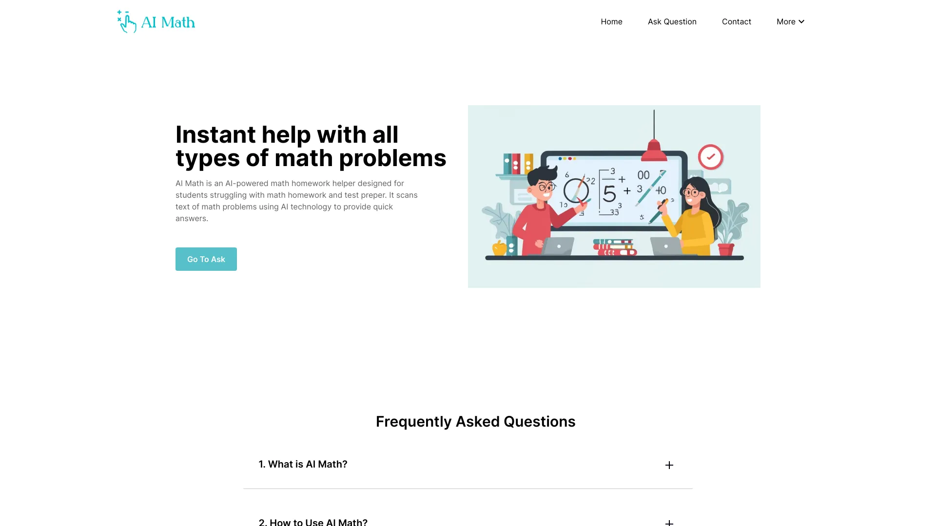 AI Math网页截图,AI Math网页快照