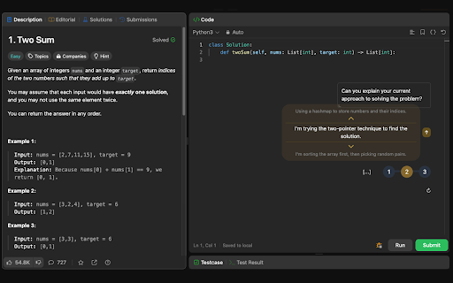 Marble – LeetCode Tutor网页截图,Marble – LeetCode Tutor网页快照