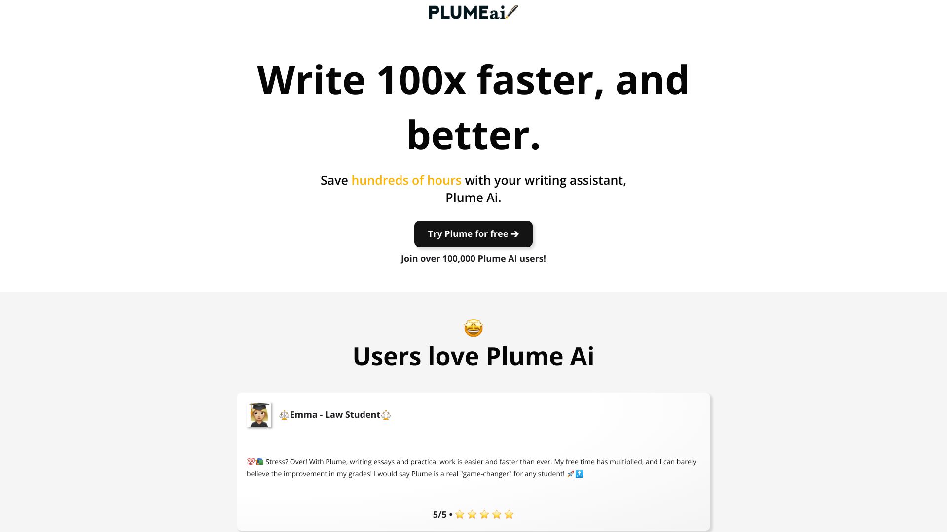 Plume AI网页截图,Plume AI网页快照