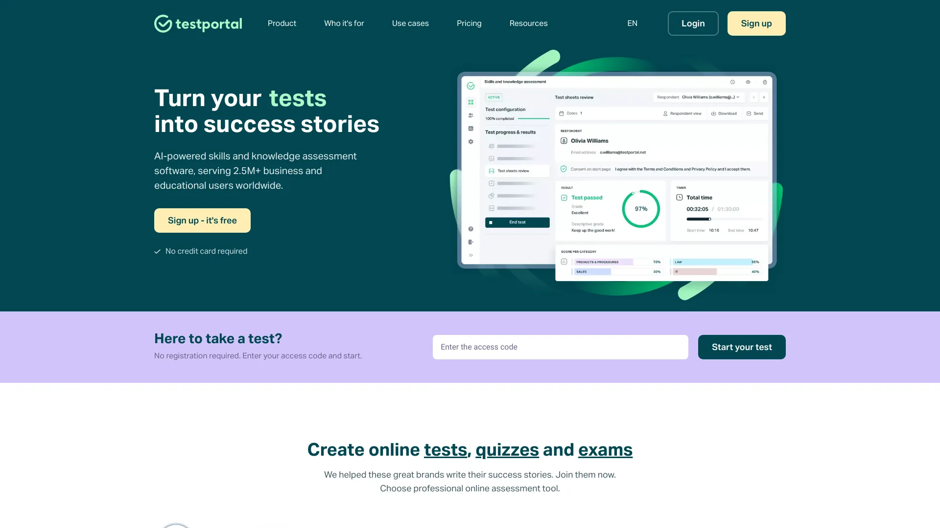 testportal.net网页截图,testportal.net网页快照