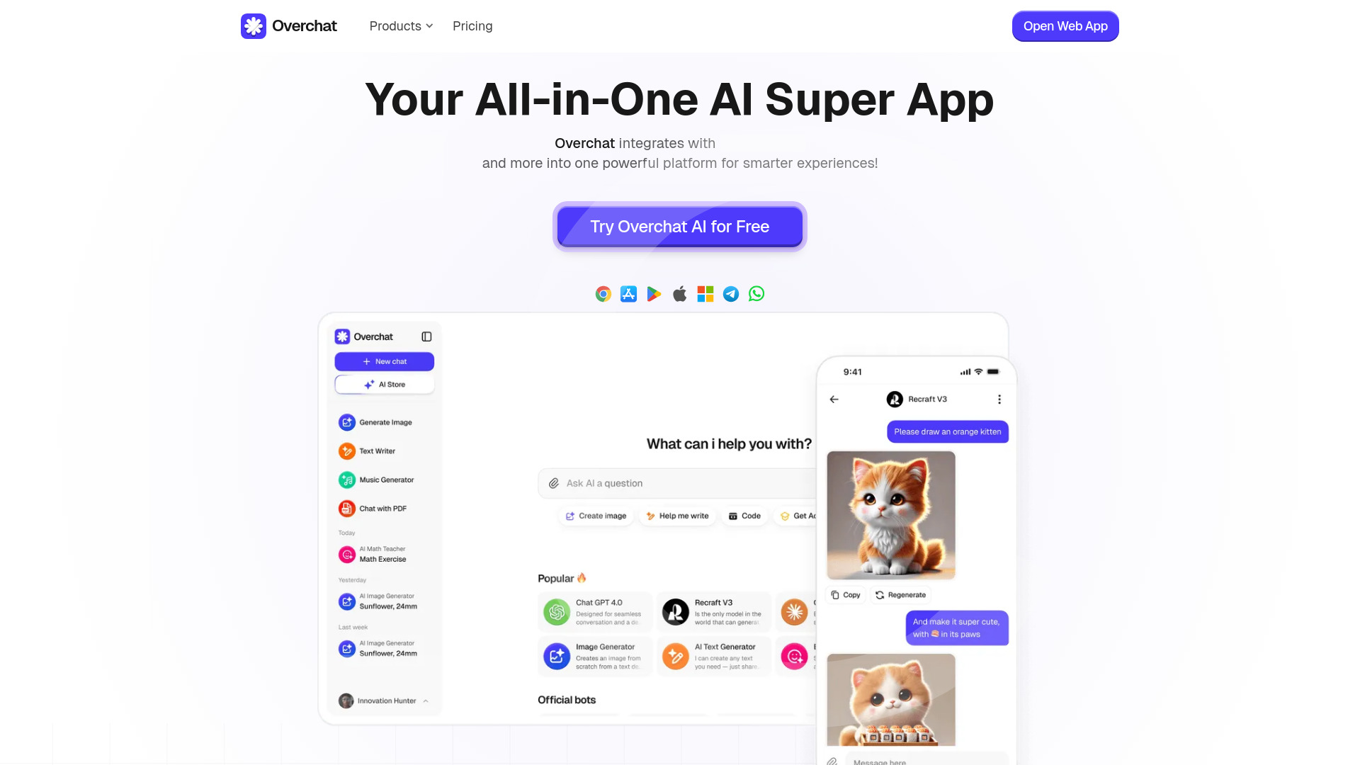 Overchat网页截图,Overchat网页快照