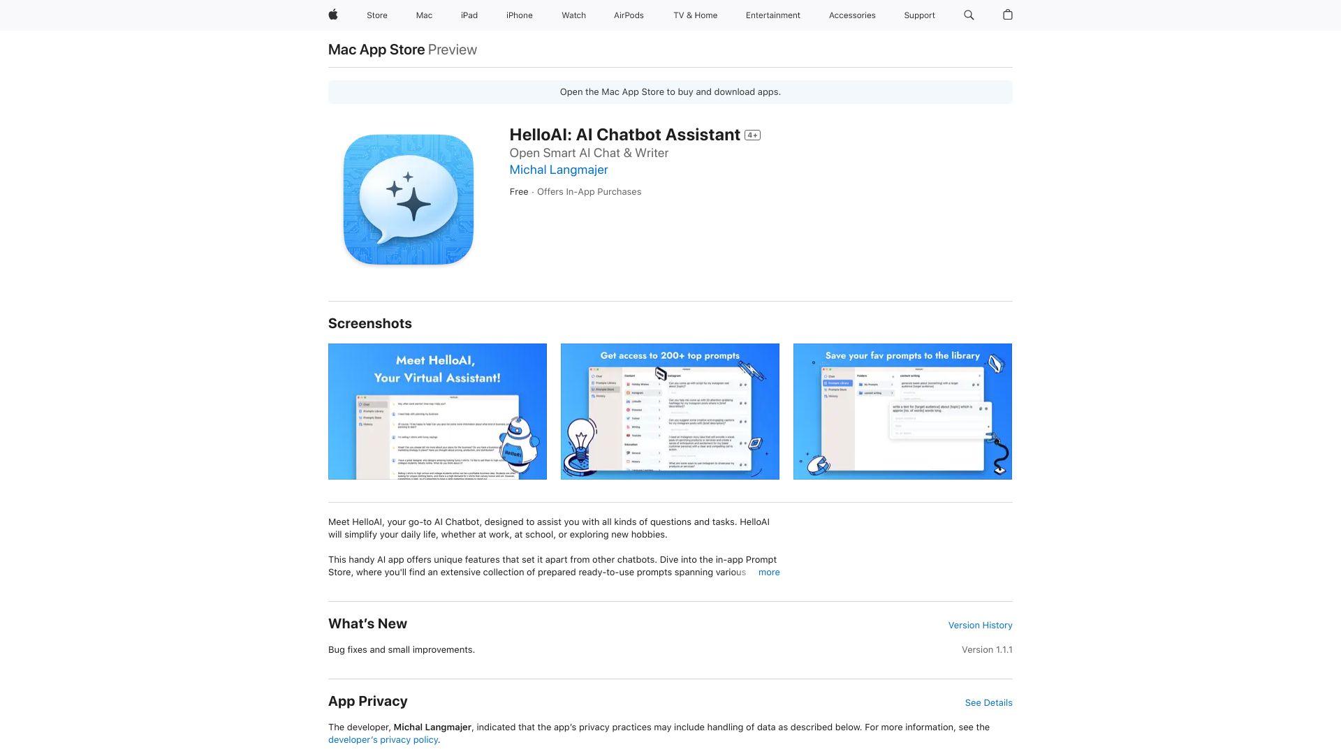 HelloAI网页截图,HelloAI网页快照