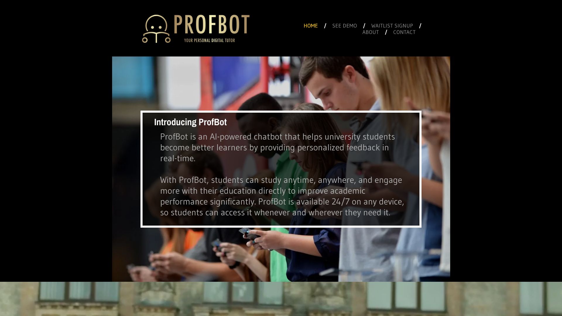 ProfBot网页截图,ProfBot网页快照