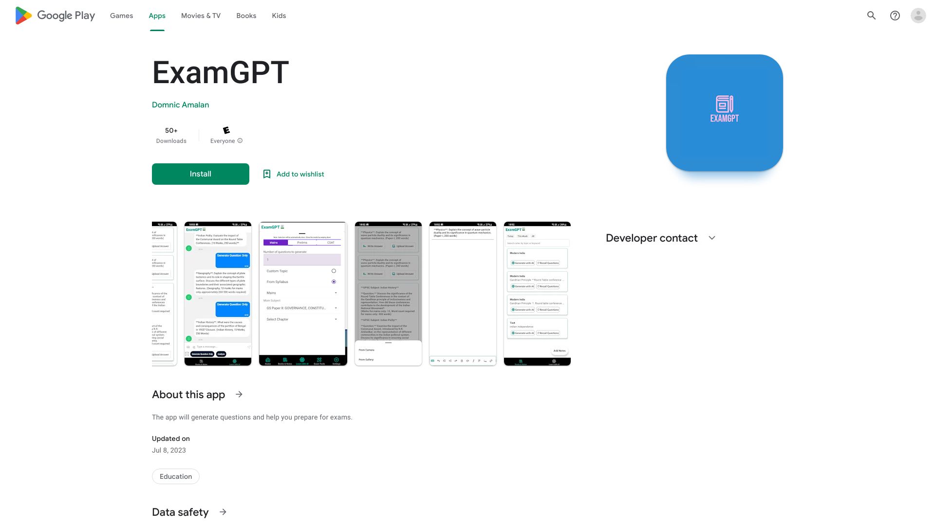 ExamGPT网页截图,ExamGPT网页快照