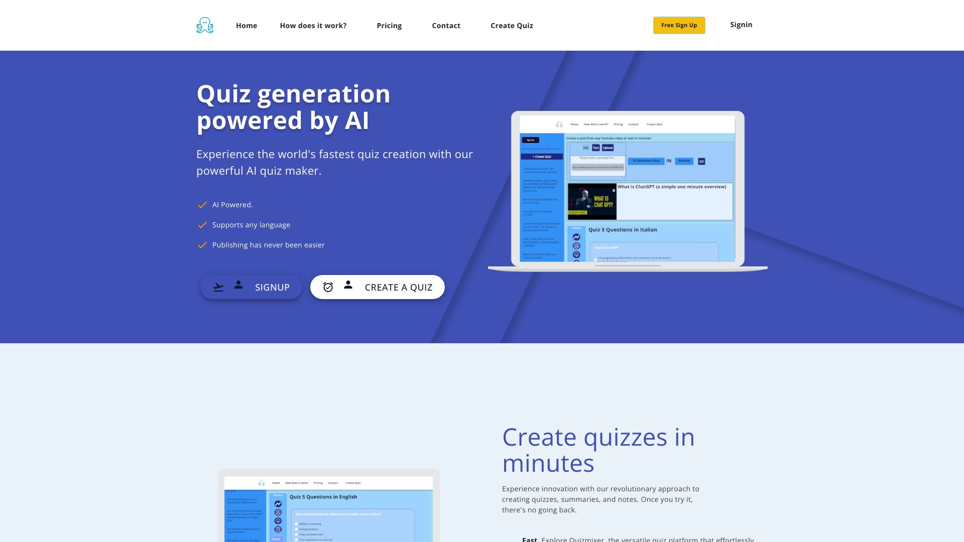 Quizmixer网页截图,Quizmixer网页快照