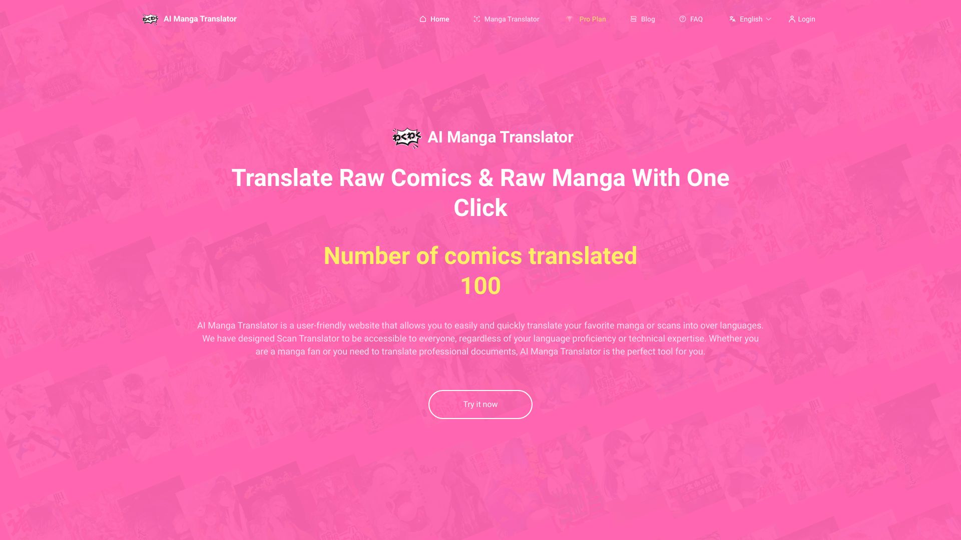 AI Manga Translator网页截图,AI Manga Translator网页快照