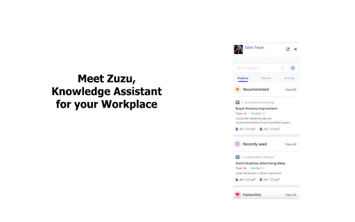 Zuzu AI Knowledge Assistant for Chrome网页截图,Zuzu AI Knowledge Assistant for Chrome网页快照