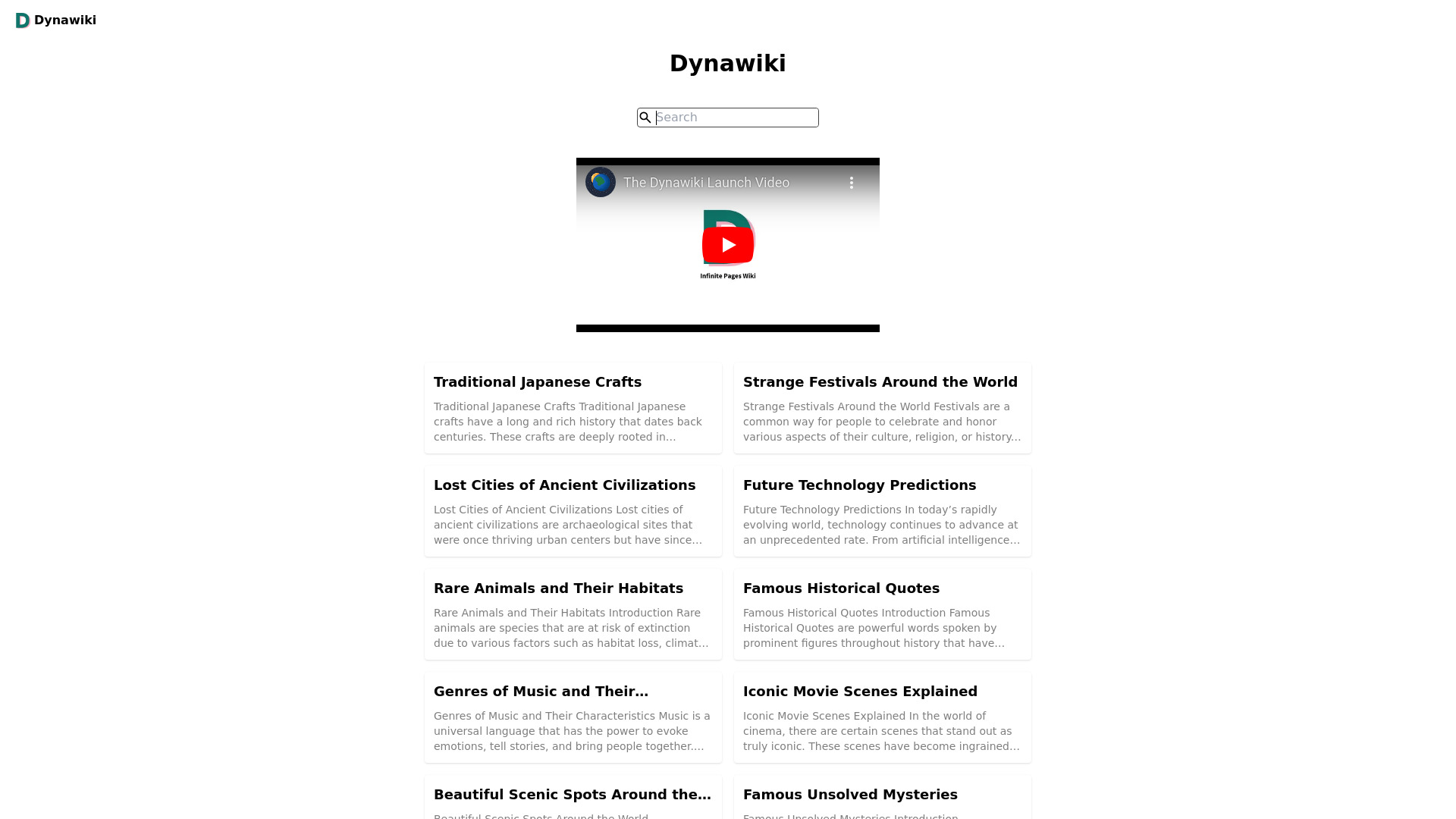 Dynawiki网页截图,Dynawiki网页快照