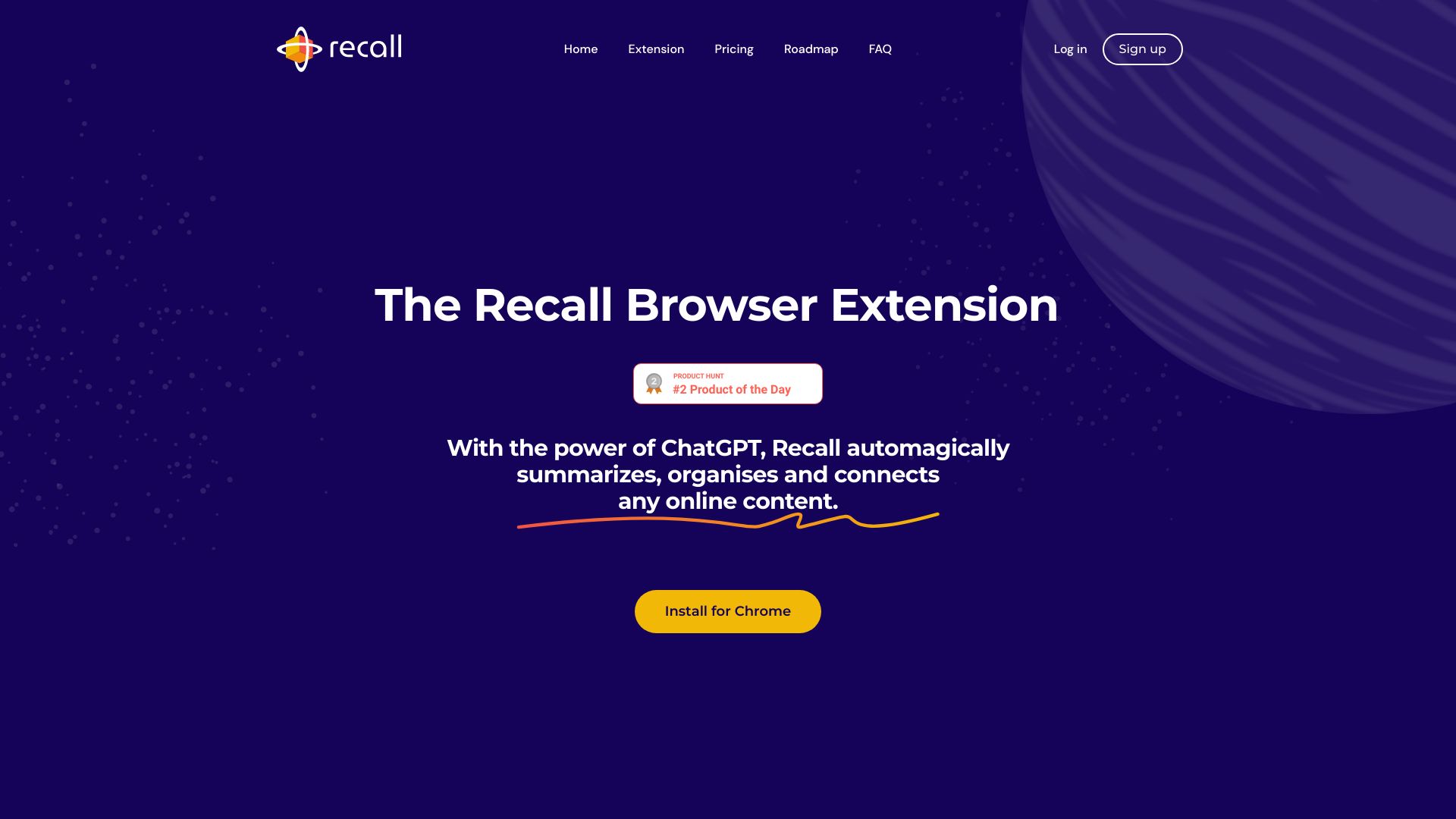 Recall Browser Extension网页截图,Recall Browser Extension网页快照