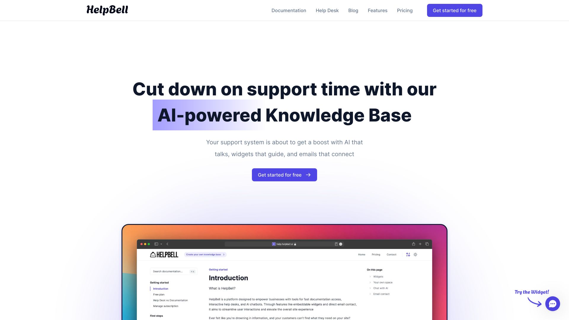 HelpBell网页截图,HelpBell网页快照