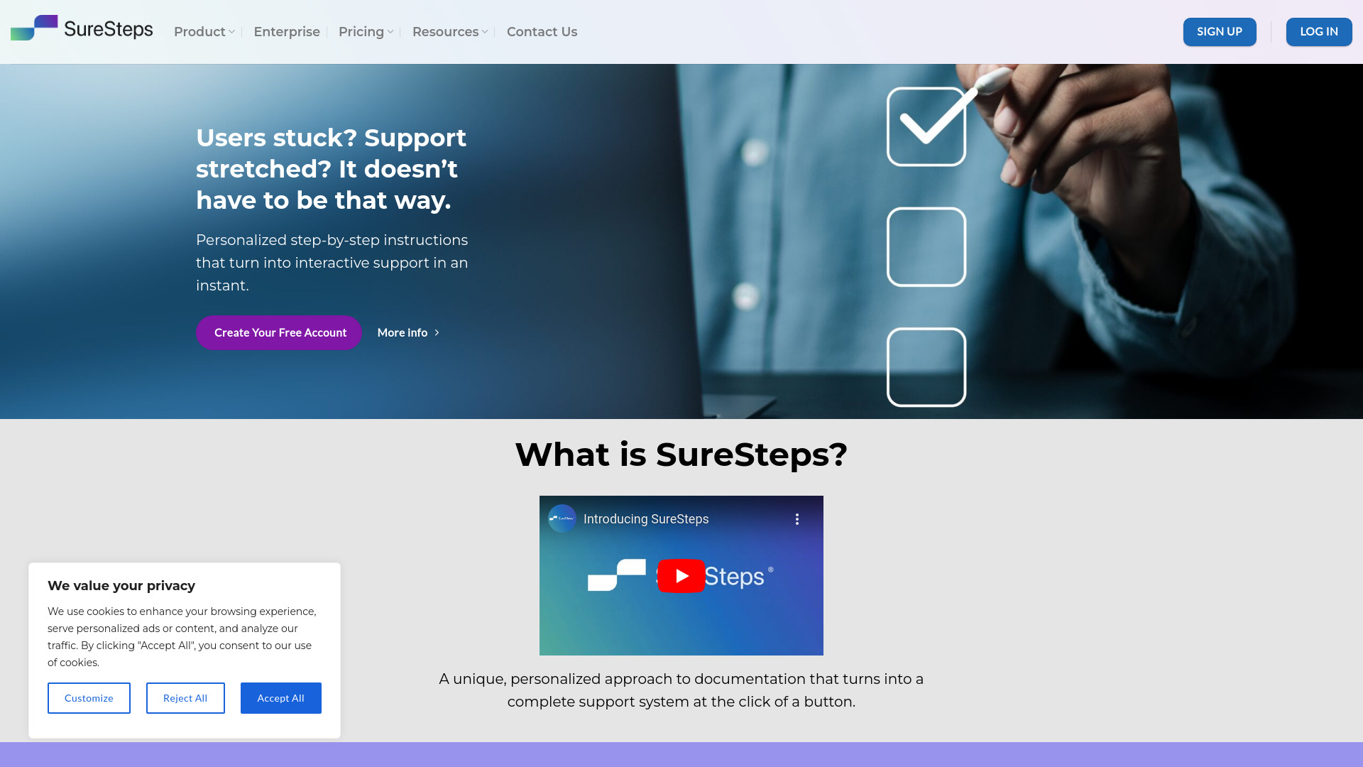 SureSteps网页截图,SureSteps网页快照