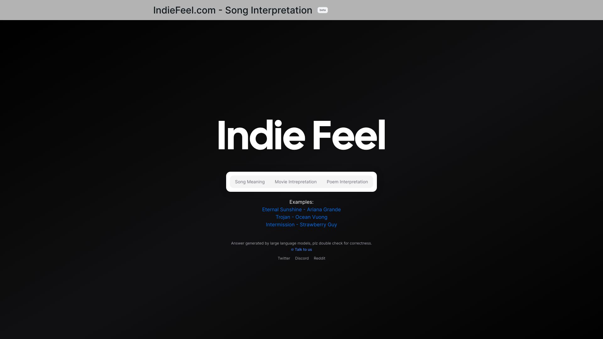 Indie Feel网页截图,Indie Feel网页快照