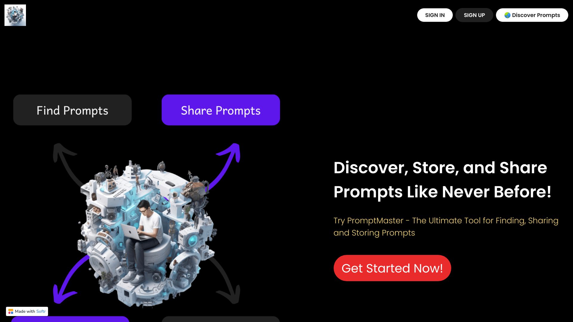 Prompt Masters网页截图,Prompt Masters网页快照
