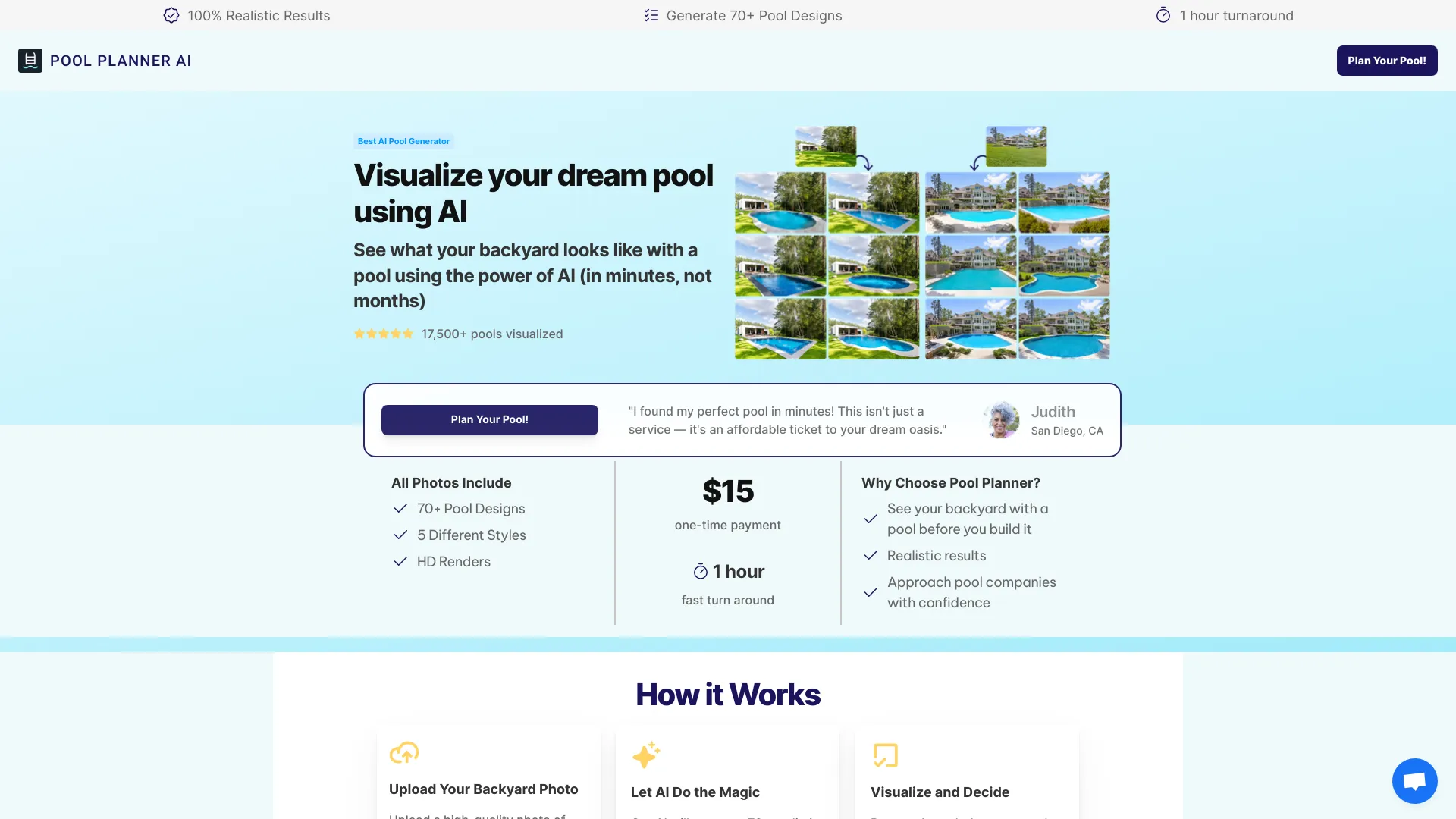 Pool Planner AI网页截图,Pool Planner AI网页快照