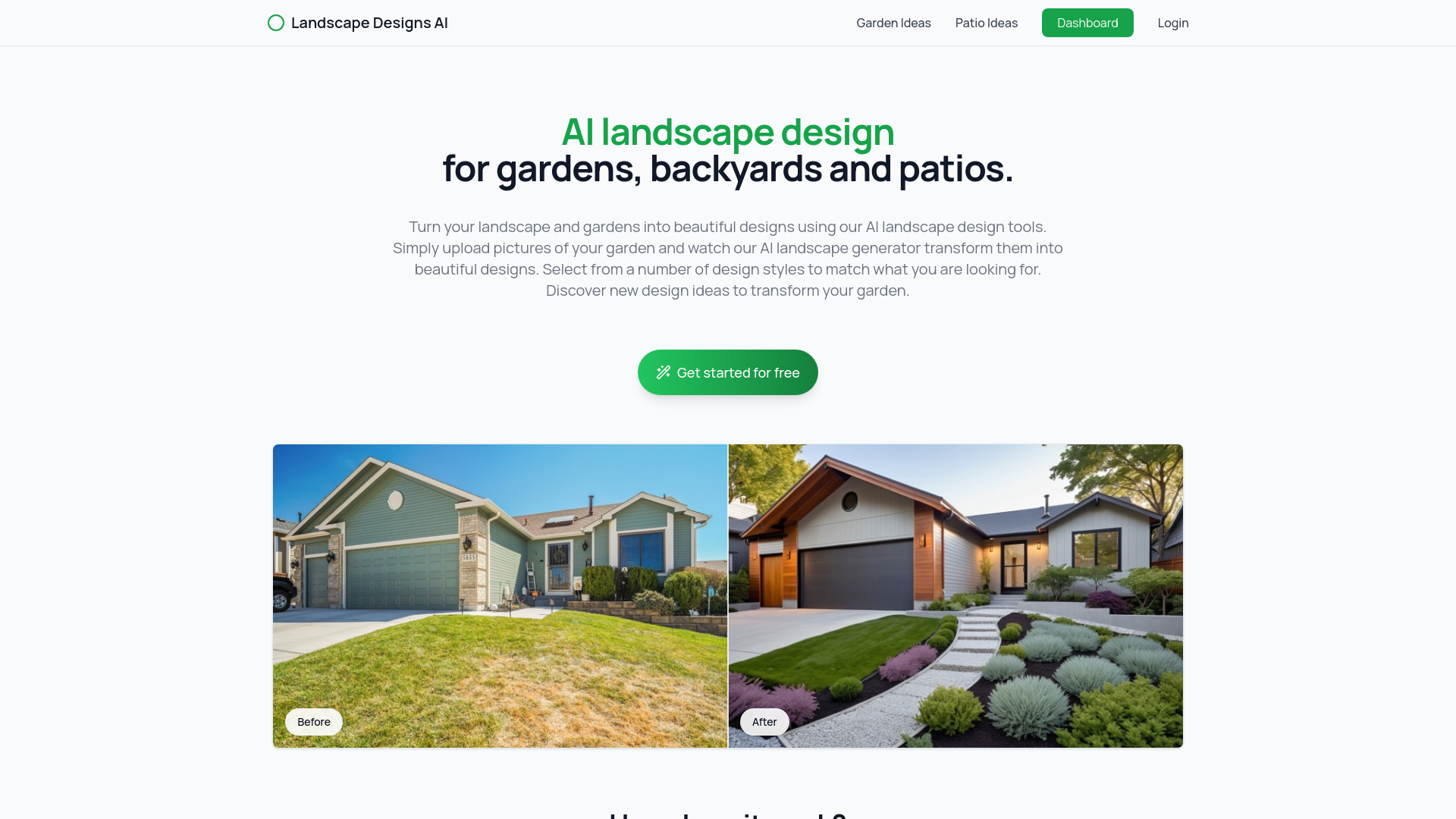Landscape Designs AI网页截图,Landscape Designs AI网页快照