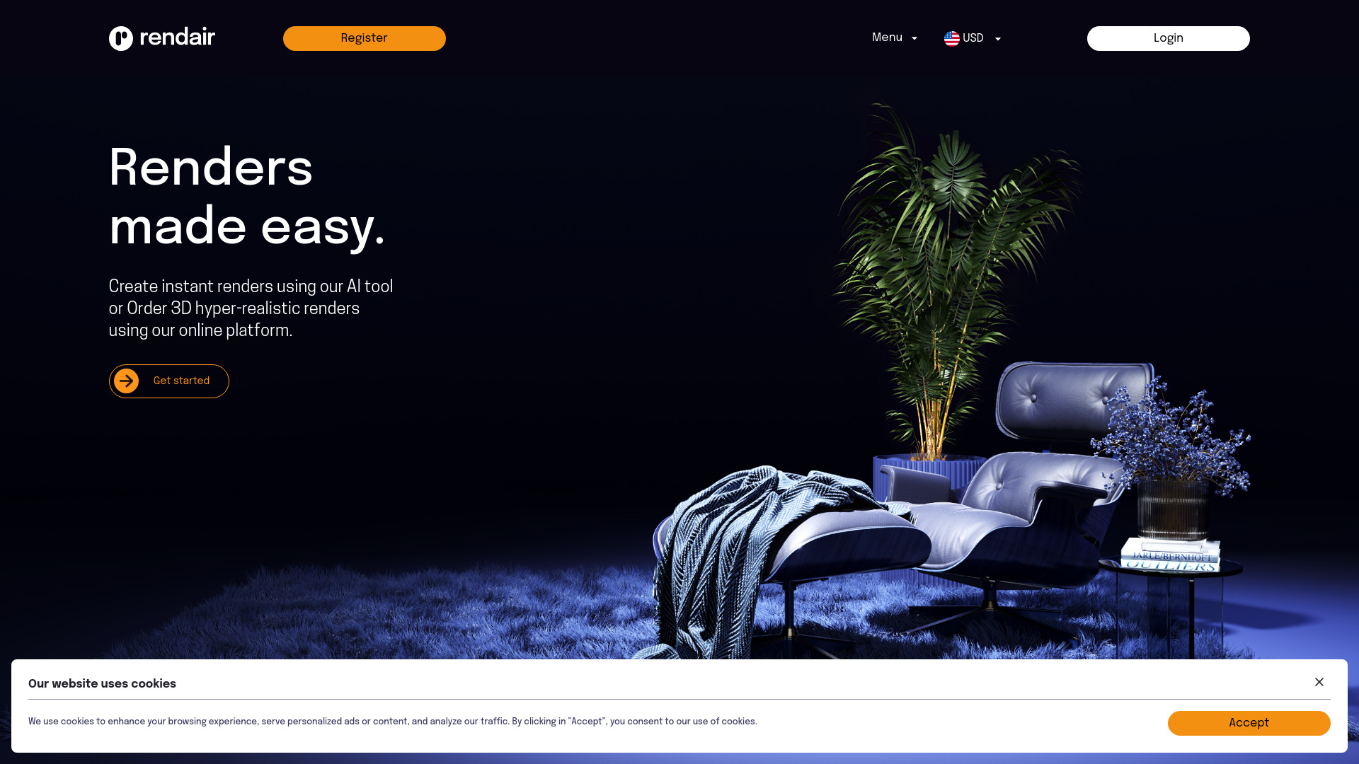 Rendair AI Platform网页截图,Rendair AI Platform网页快照