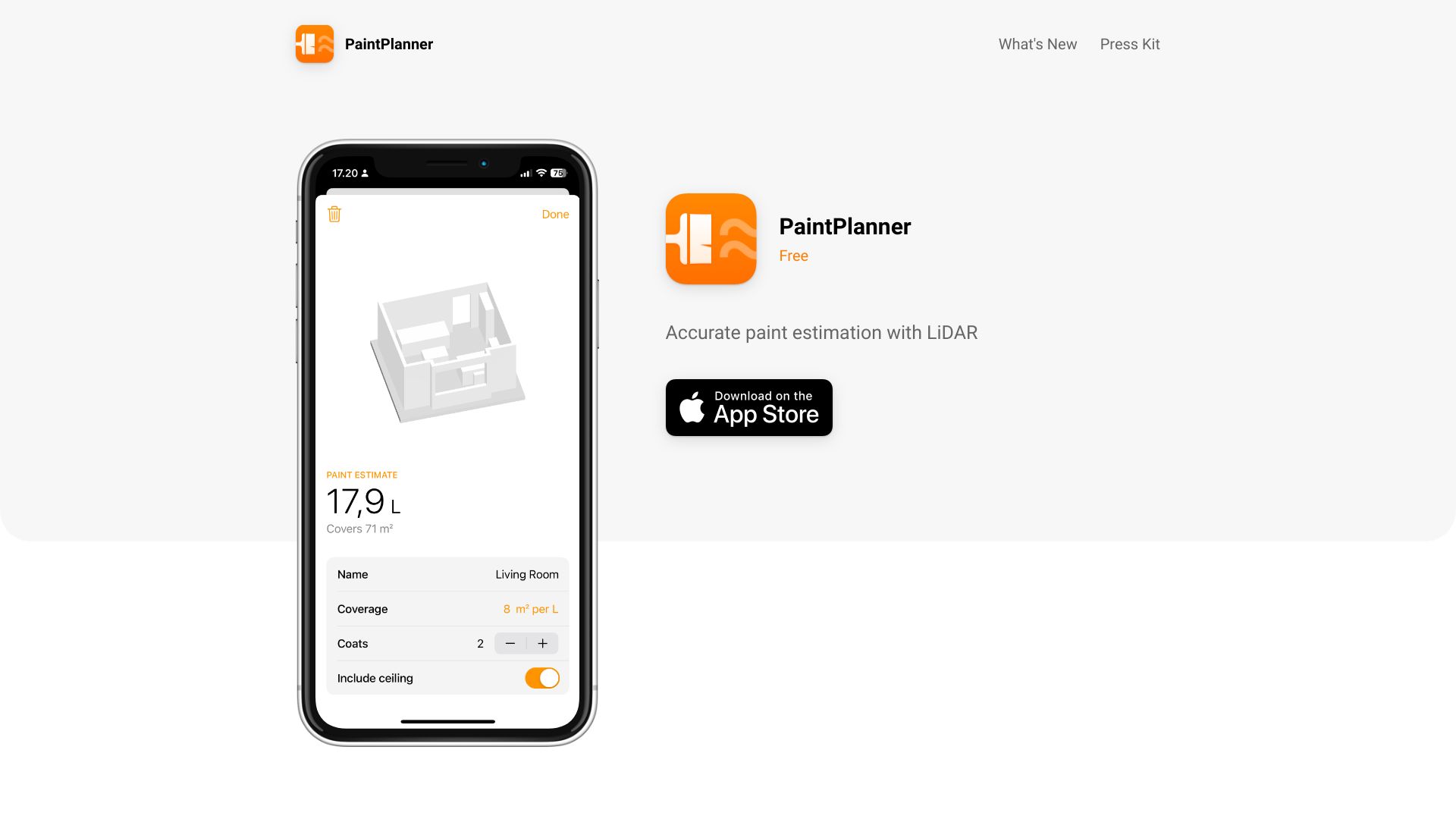 PaintPlanner网页截图,PaintPlanner网页快照