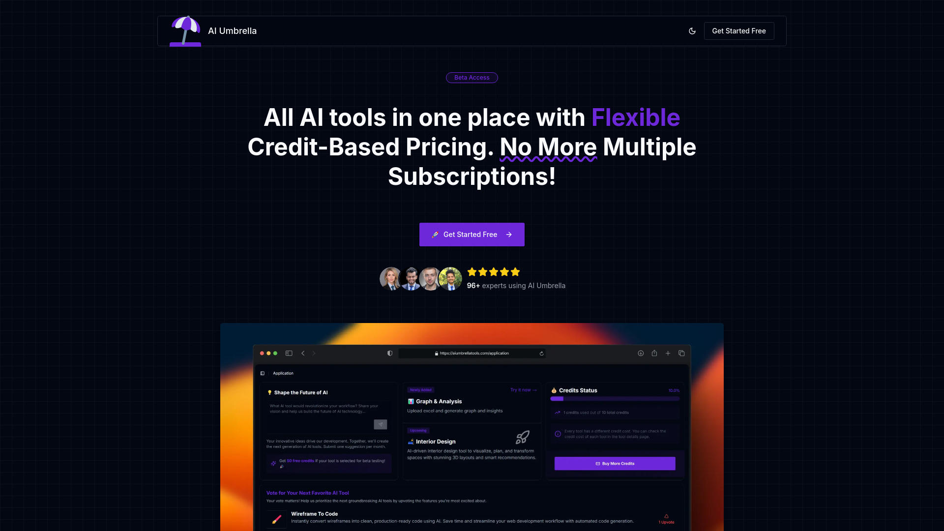 AI Umbrella网页截图,AI Umbrella网页快照