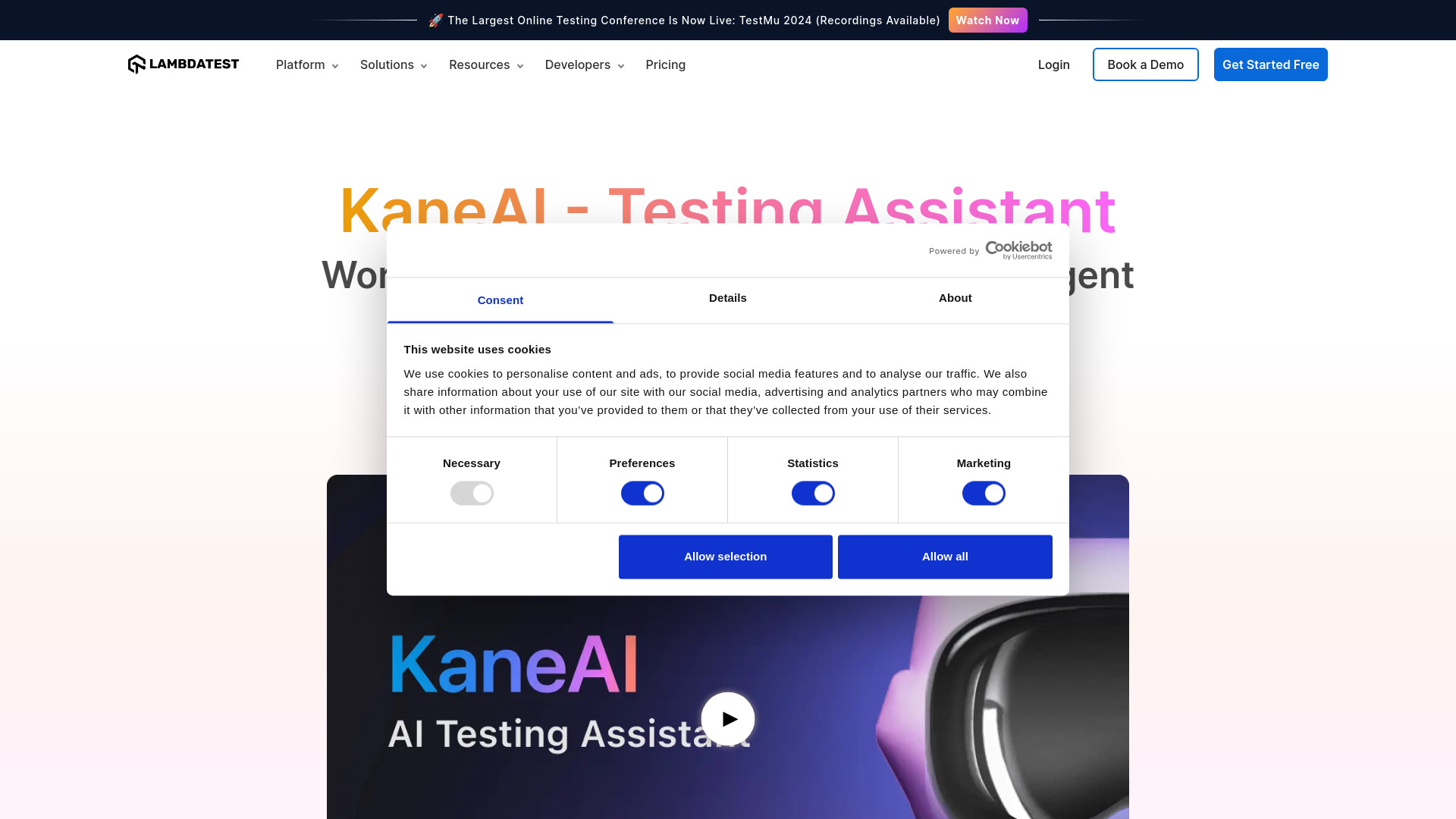KaneAI网页截图,KaneAI网页快照