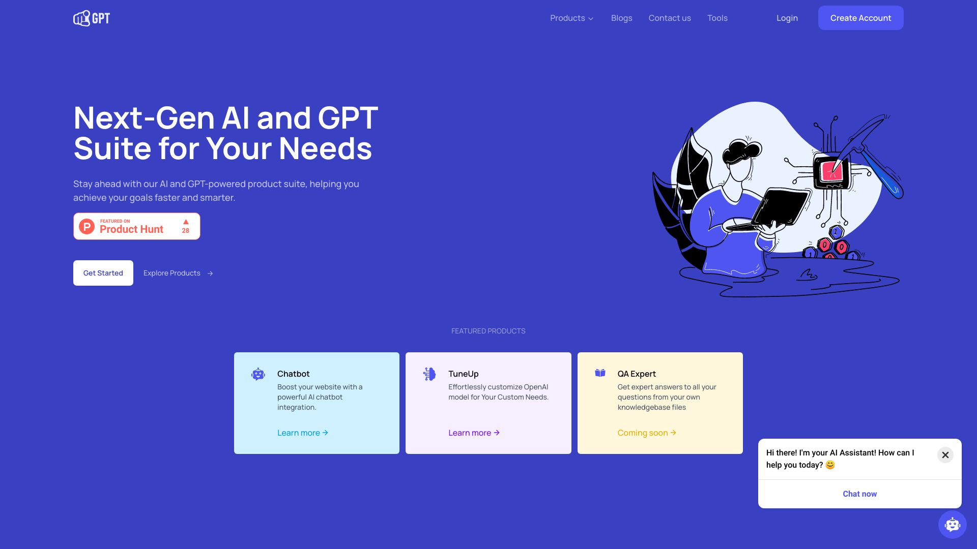 YourGPT Chatbot网页截图,YourGPT Chatbot网页快照