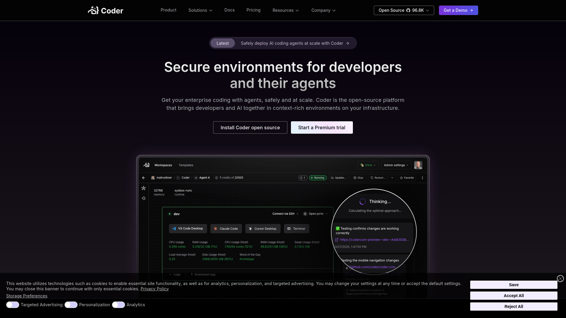 Coder网页截图,Coder网页快照