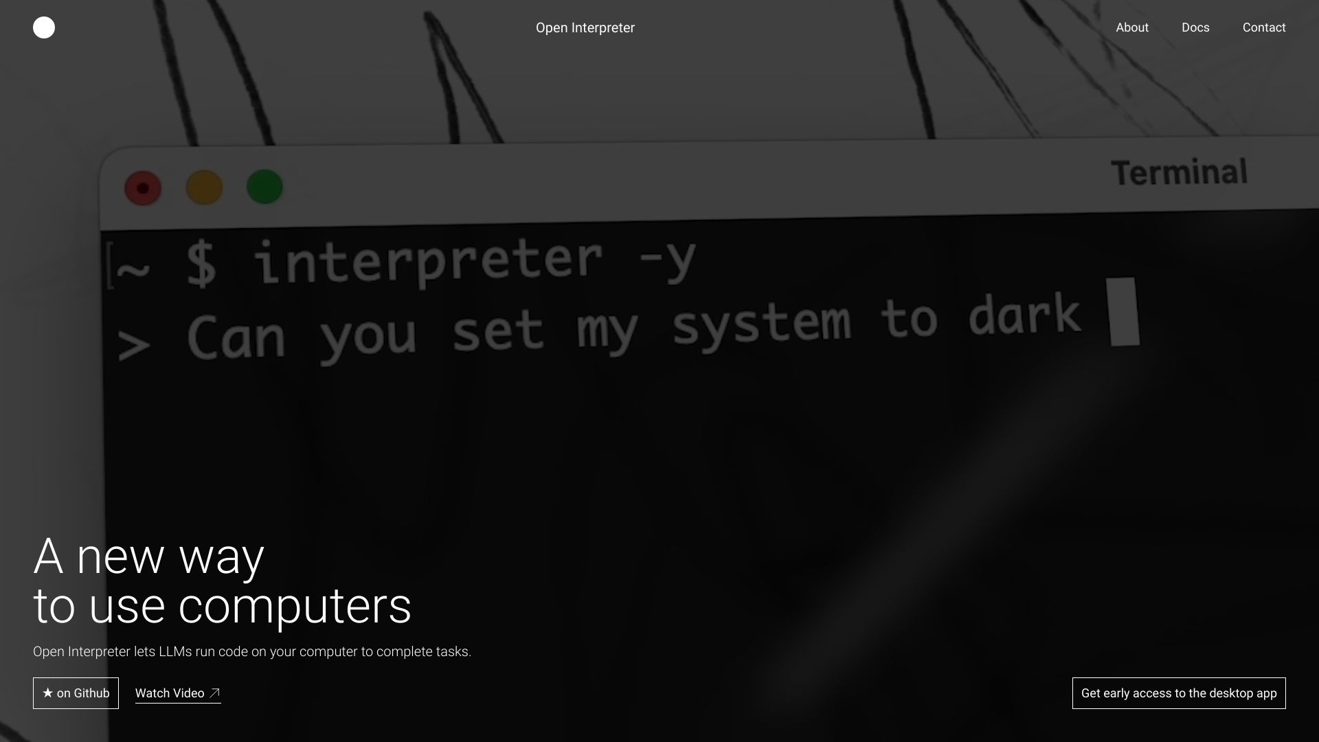 Open Interpreter网页截图,Open Interpreter网页快照