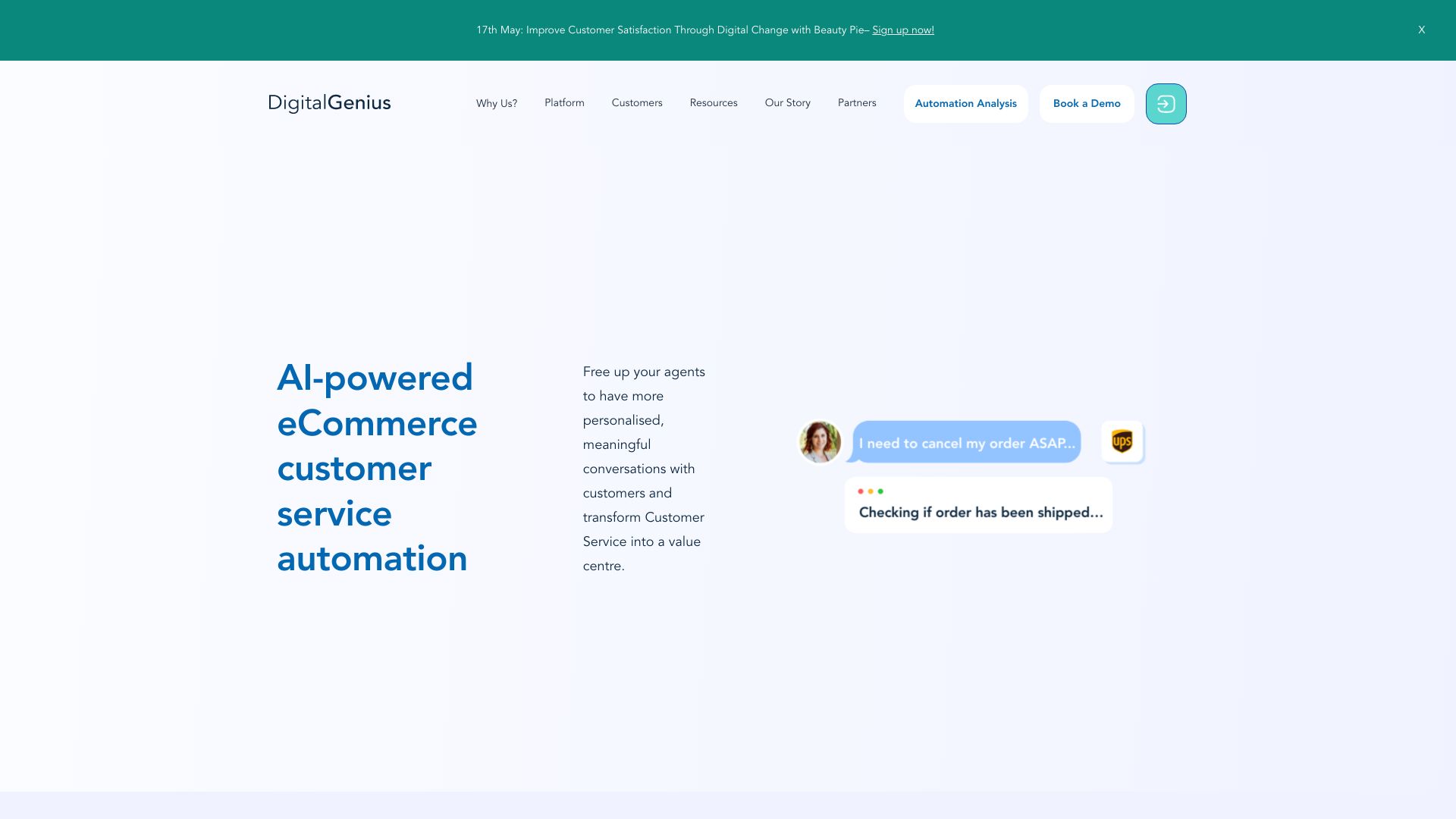 DigitalGenius网页截图,DigitalGenius网页快照