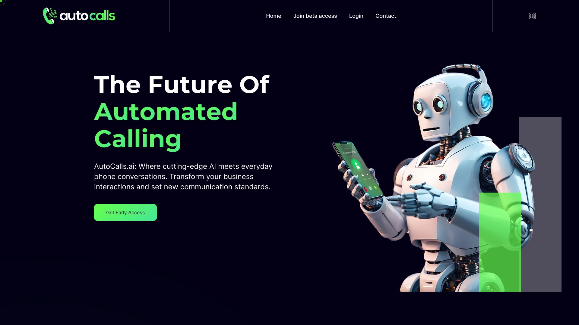 AutoCalls.ai – AI Phone Communications网页截图,AutoCalls.ai – AI Phone Communications网页快照