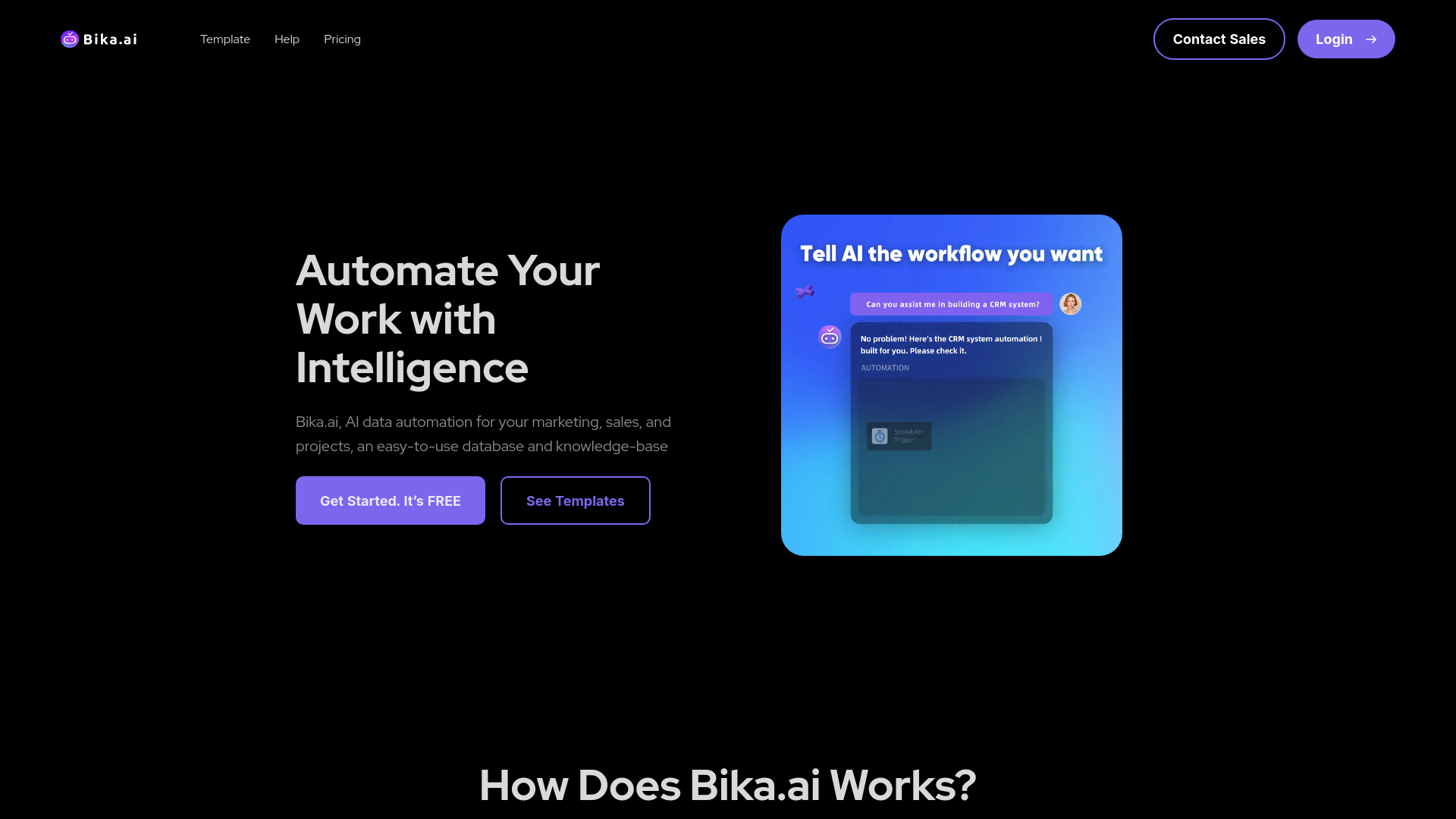 Bika.ai网页截图,Bika.ai网页快照