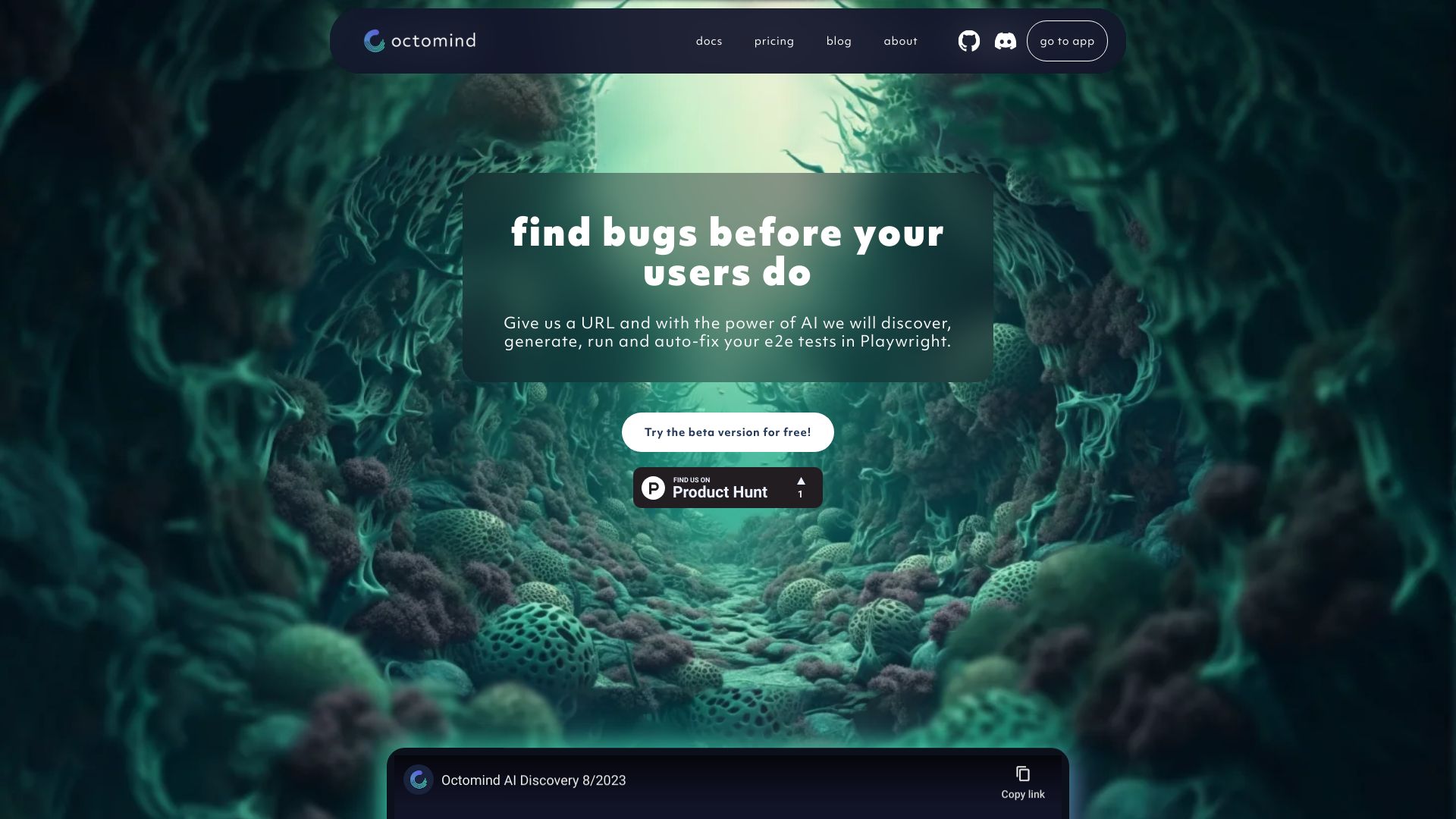 Octomind网页截图,Octomind网页快照