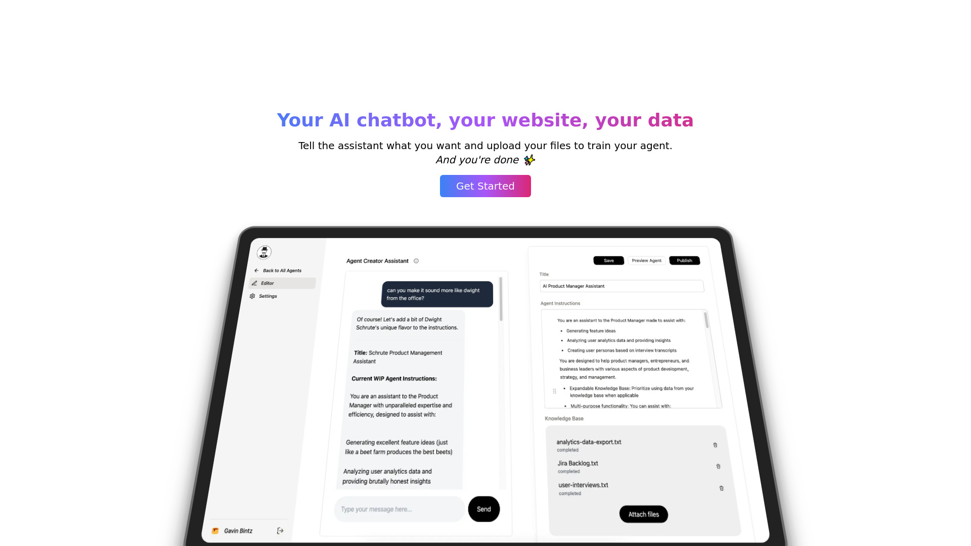 Agent One网页截图,Agent One网页快照