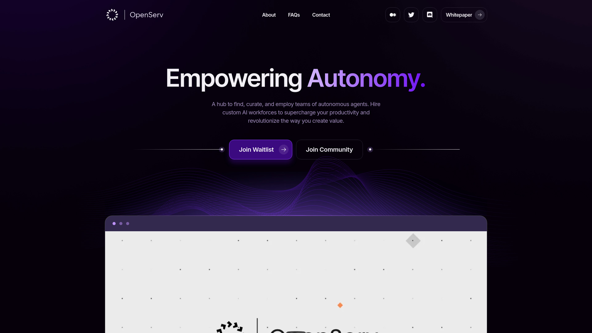 OpenServ网页截图,OpenServ网页快照