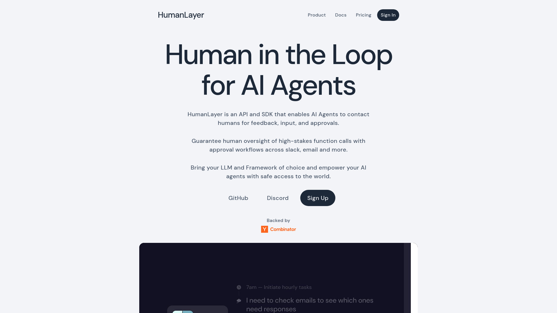 HumanLayer网页截图,HumanLayer网页快照