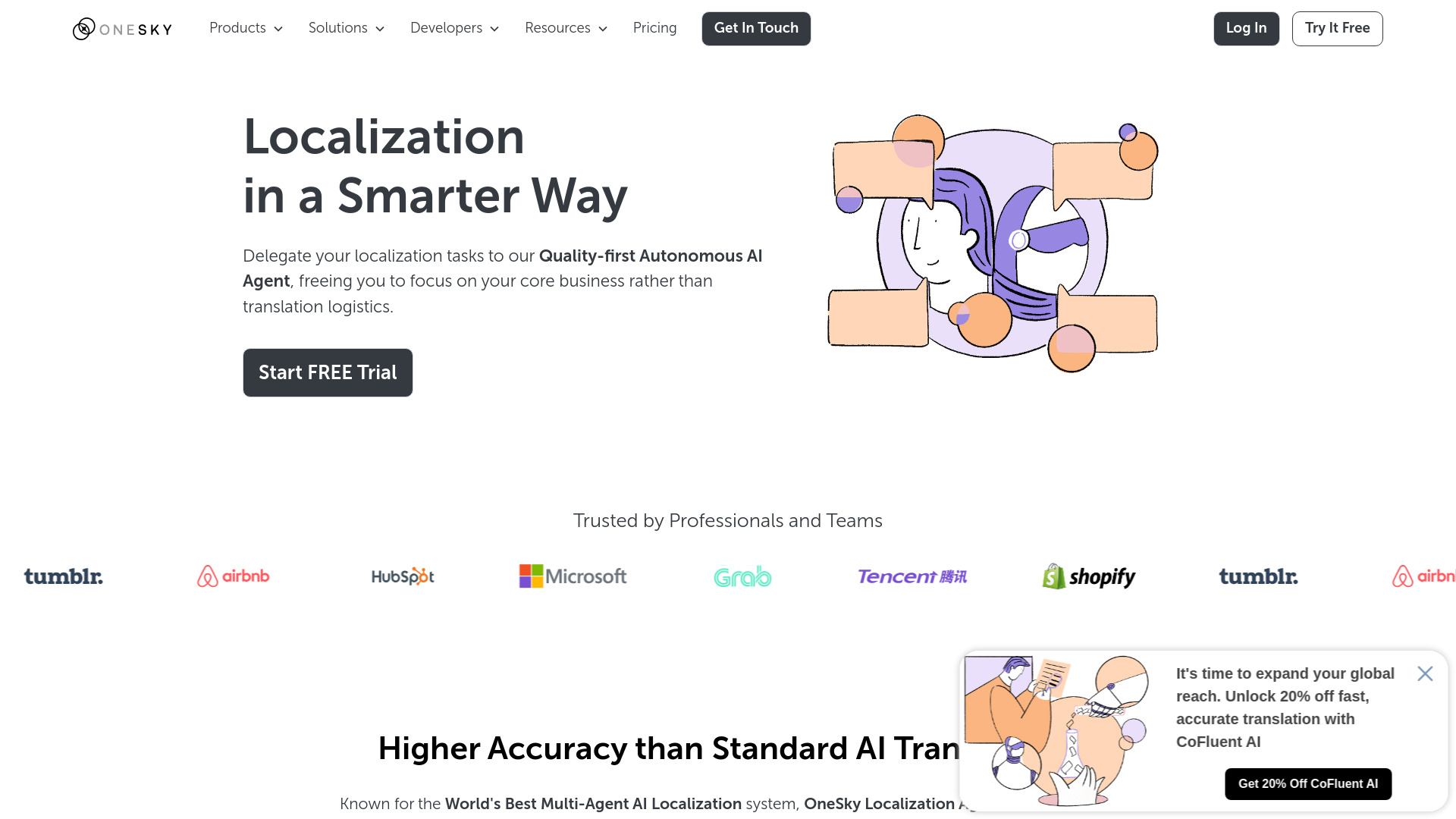 OneSky Localization Agent网页截图,OneSky Localization Agent网页快照