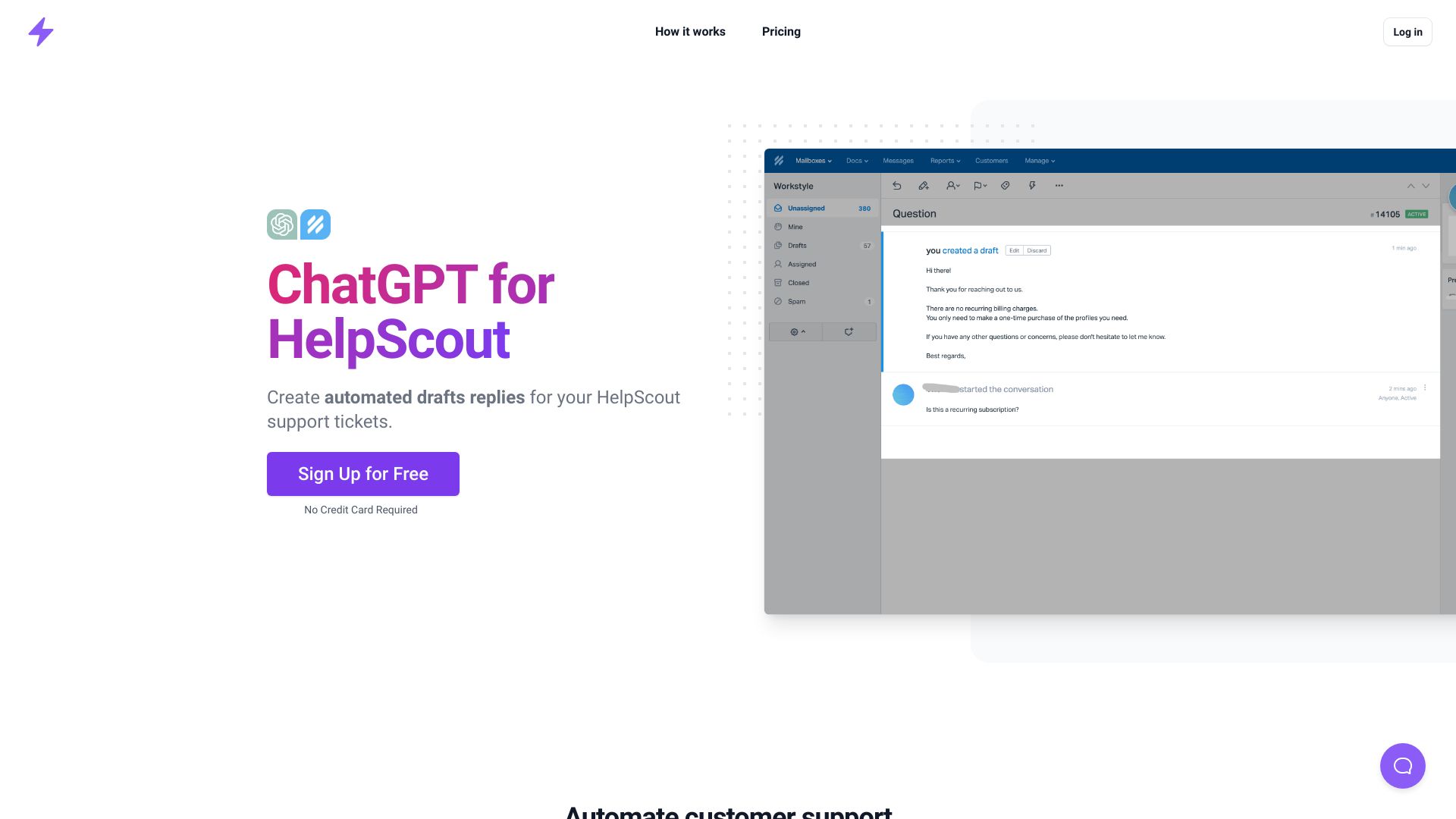 GPT-4 for HelpScout网页截图,GPT-4 for HelpScout网页快照