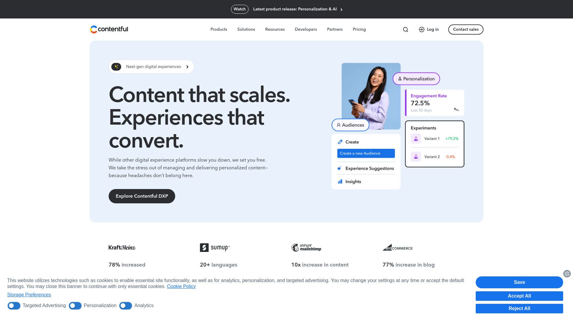 Contentful网页截图,Contentful网页快照
