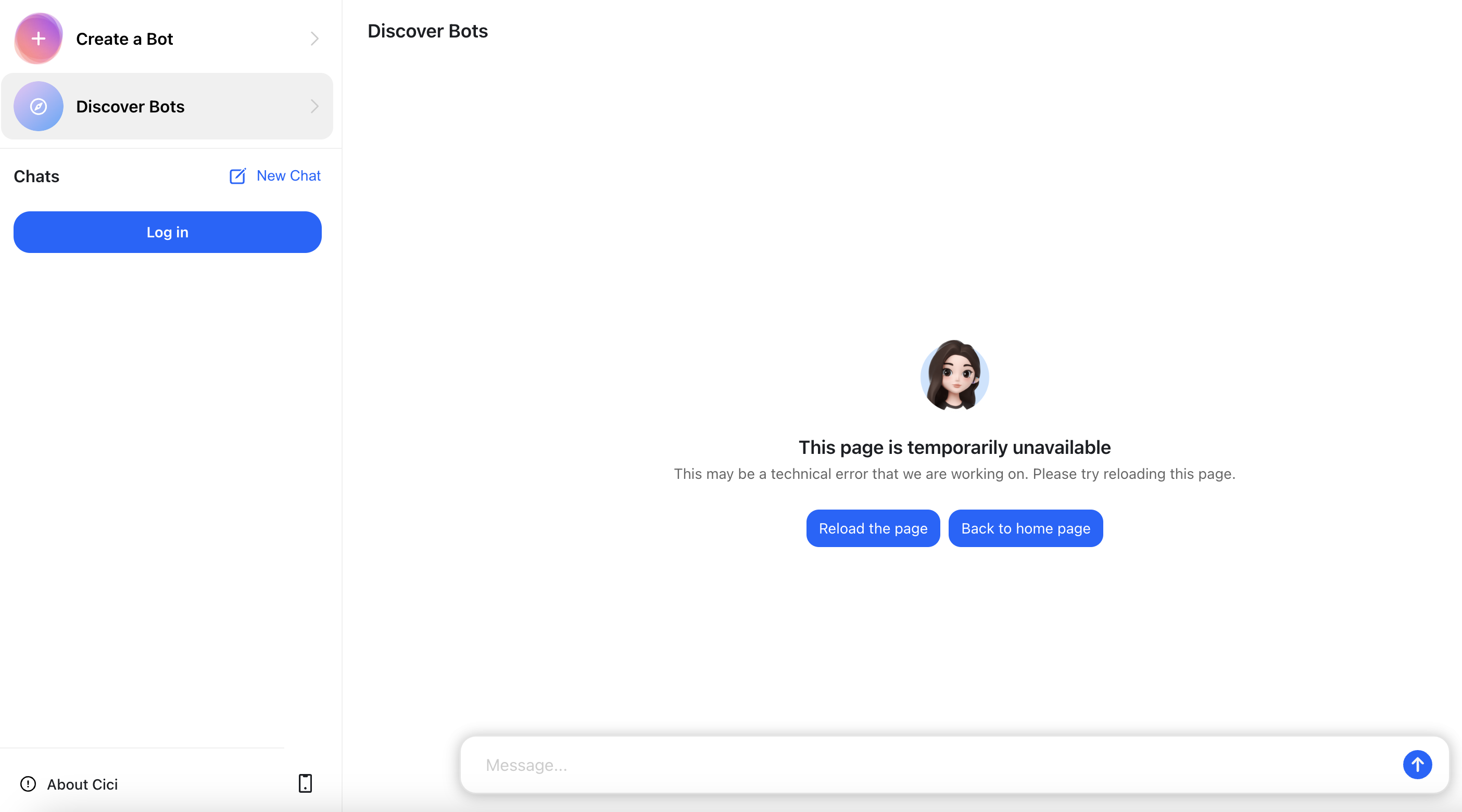 Cici AI网页截图,Cici AI网页快照