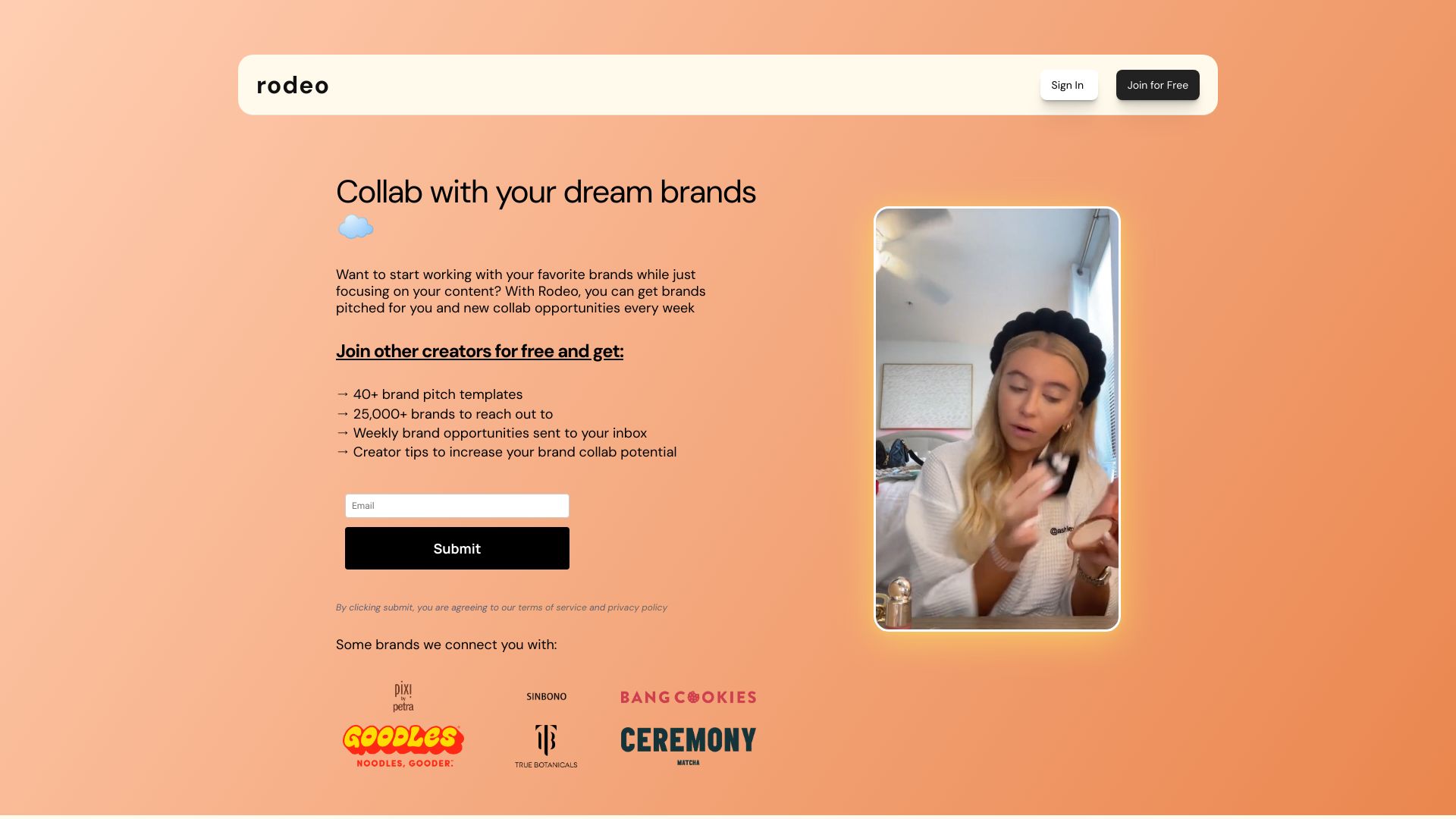Rodeo – Your Creator Assistant网页截图,Rodeo – Your Creator Assistant网页快照