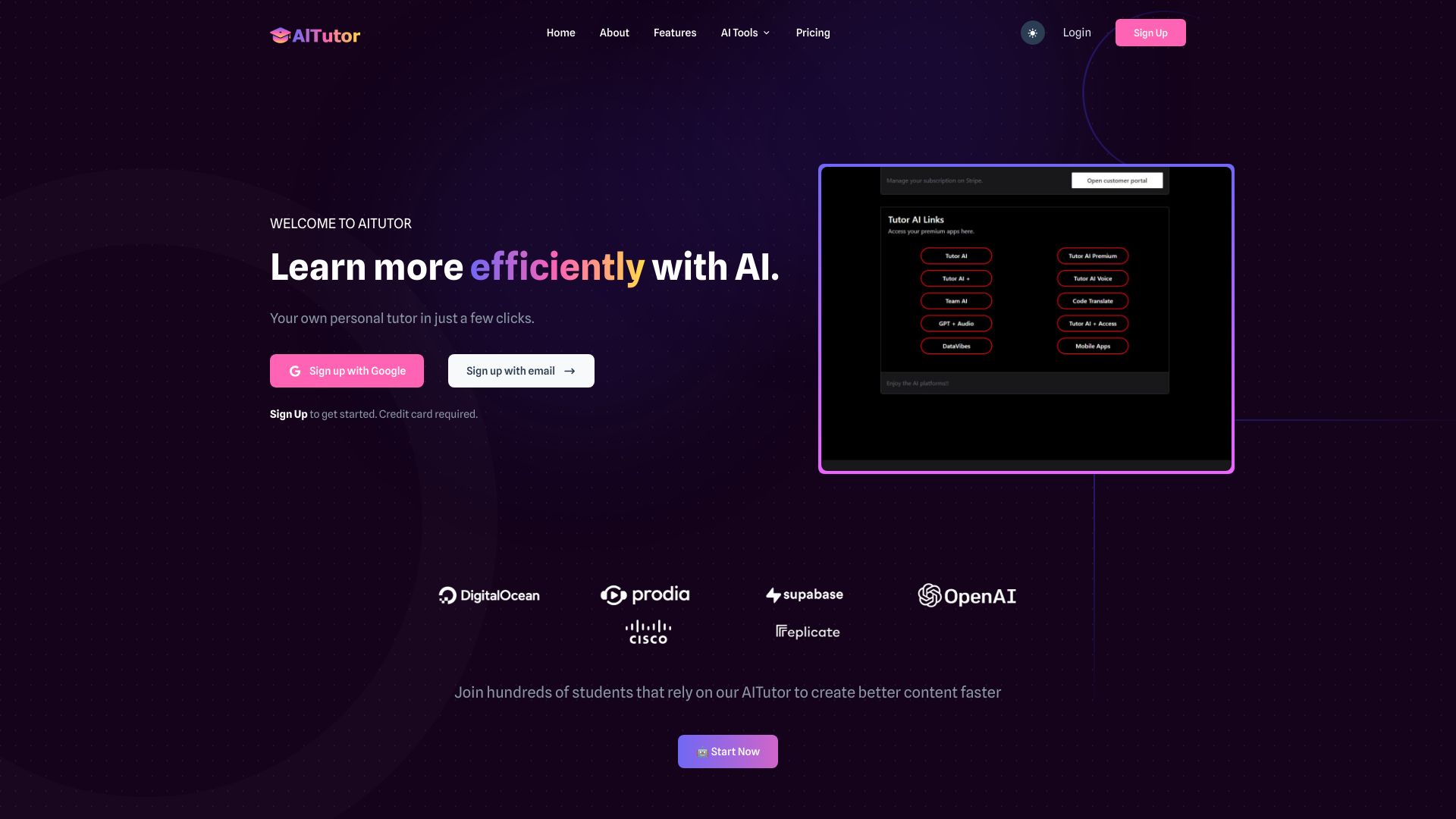 AI Tutor网页截图,AI Tutor网页快照