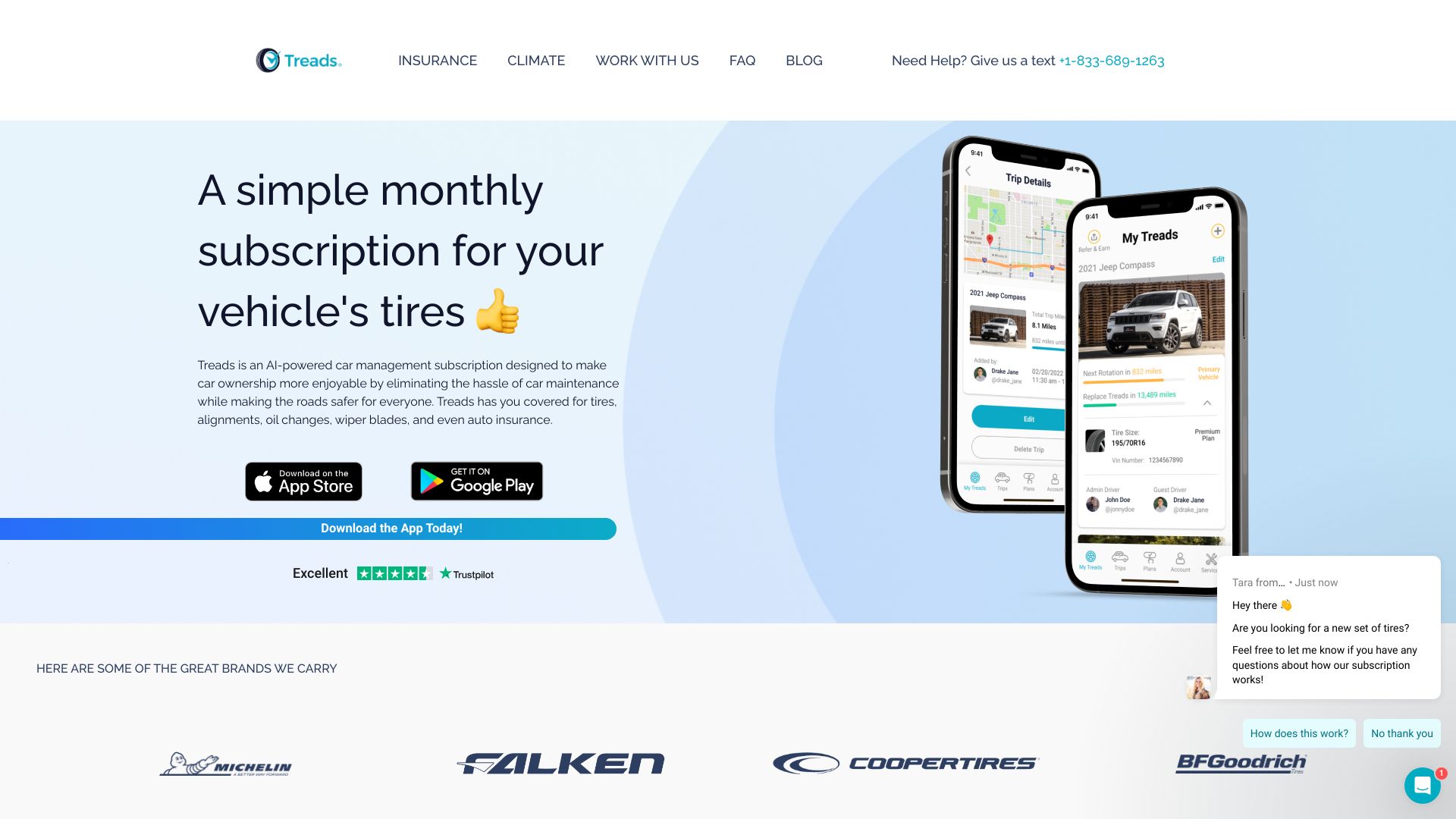 Treads Tire Subscription网页截图,Treads Tire Subscription网页快照