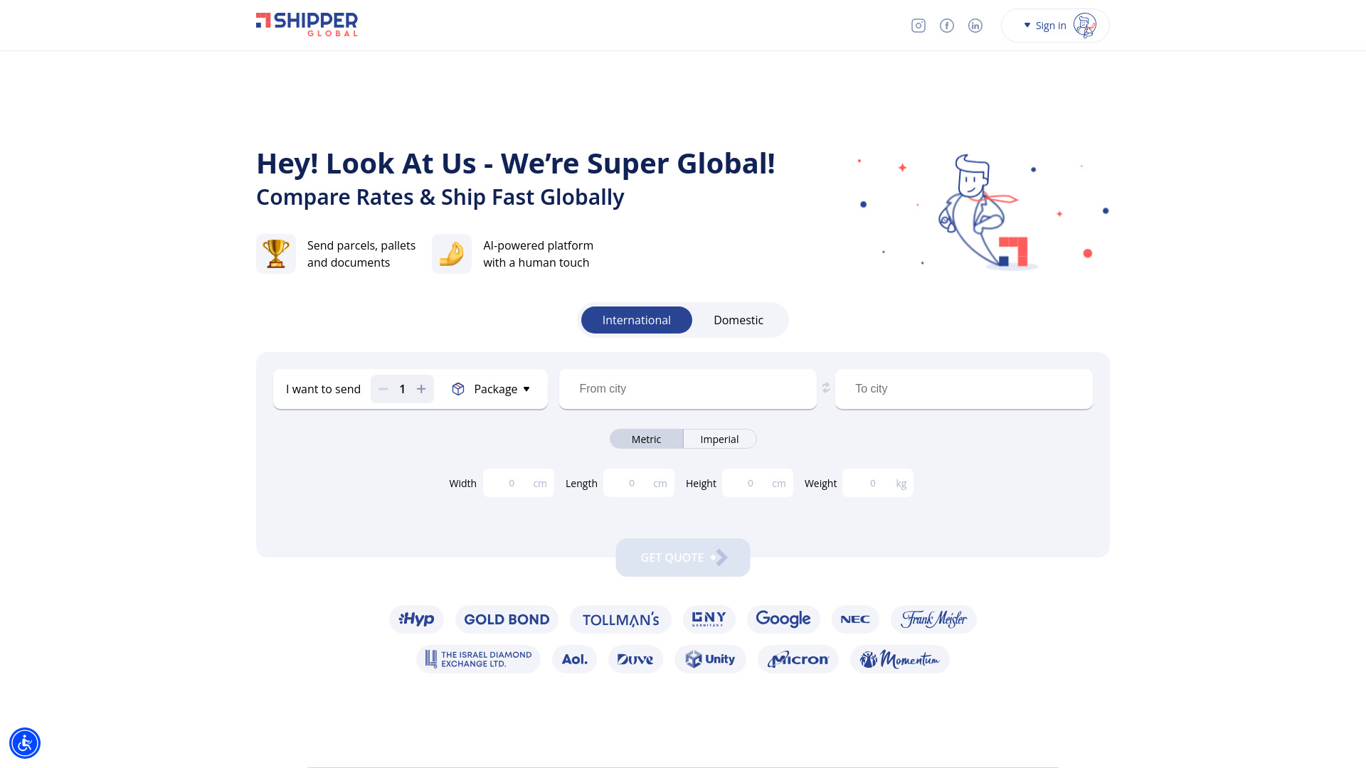Shipper Global网页截图,Shipper Global网页快照