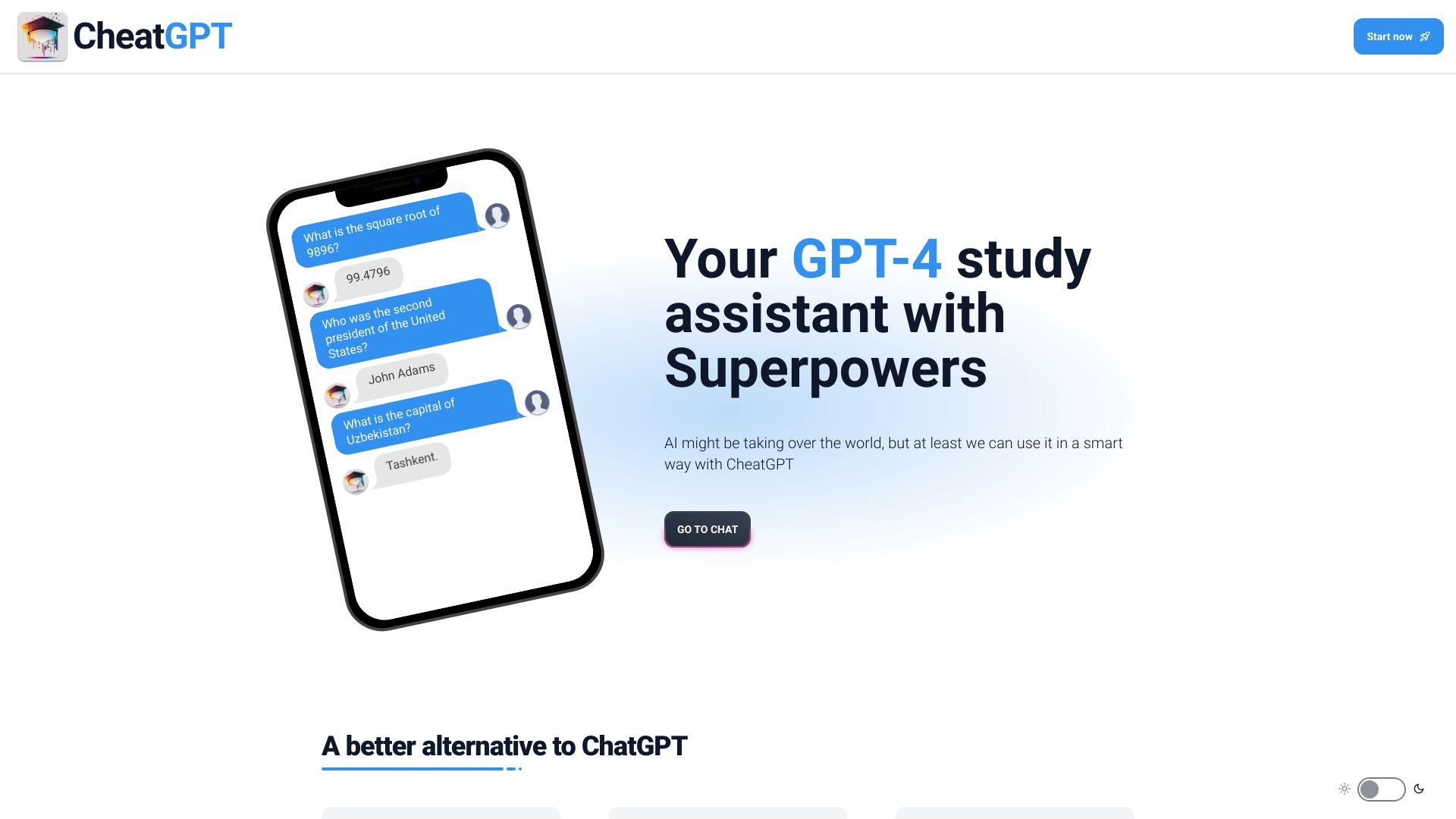 CheatGPT网页截图,CheatGPT网页快照