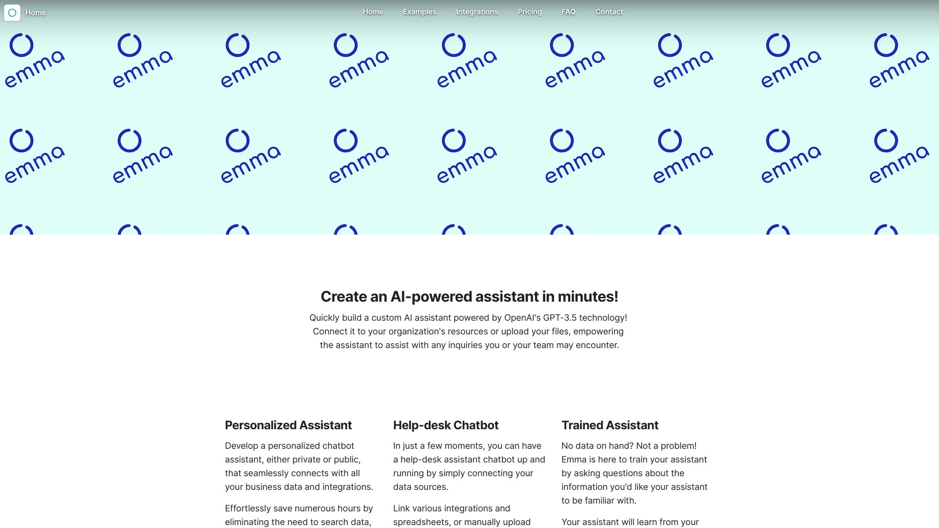 Emma AI网页截图,Emma AI网页快照
