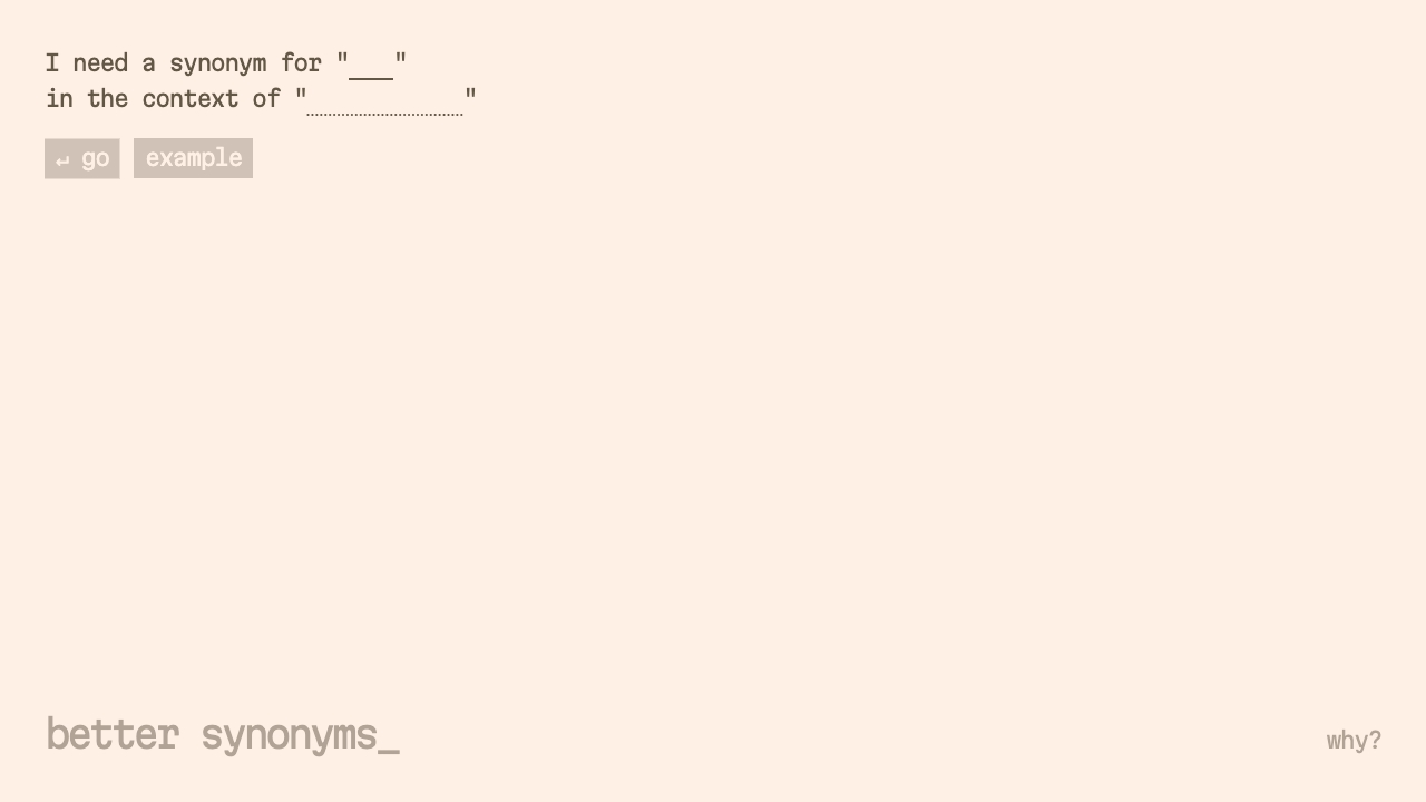 Better Synonyms网页截图,Better Synonyms网页快照